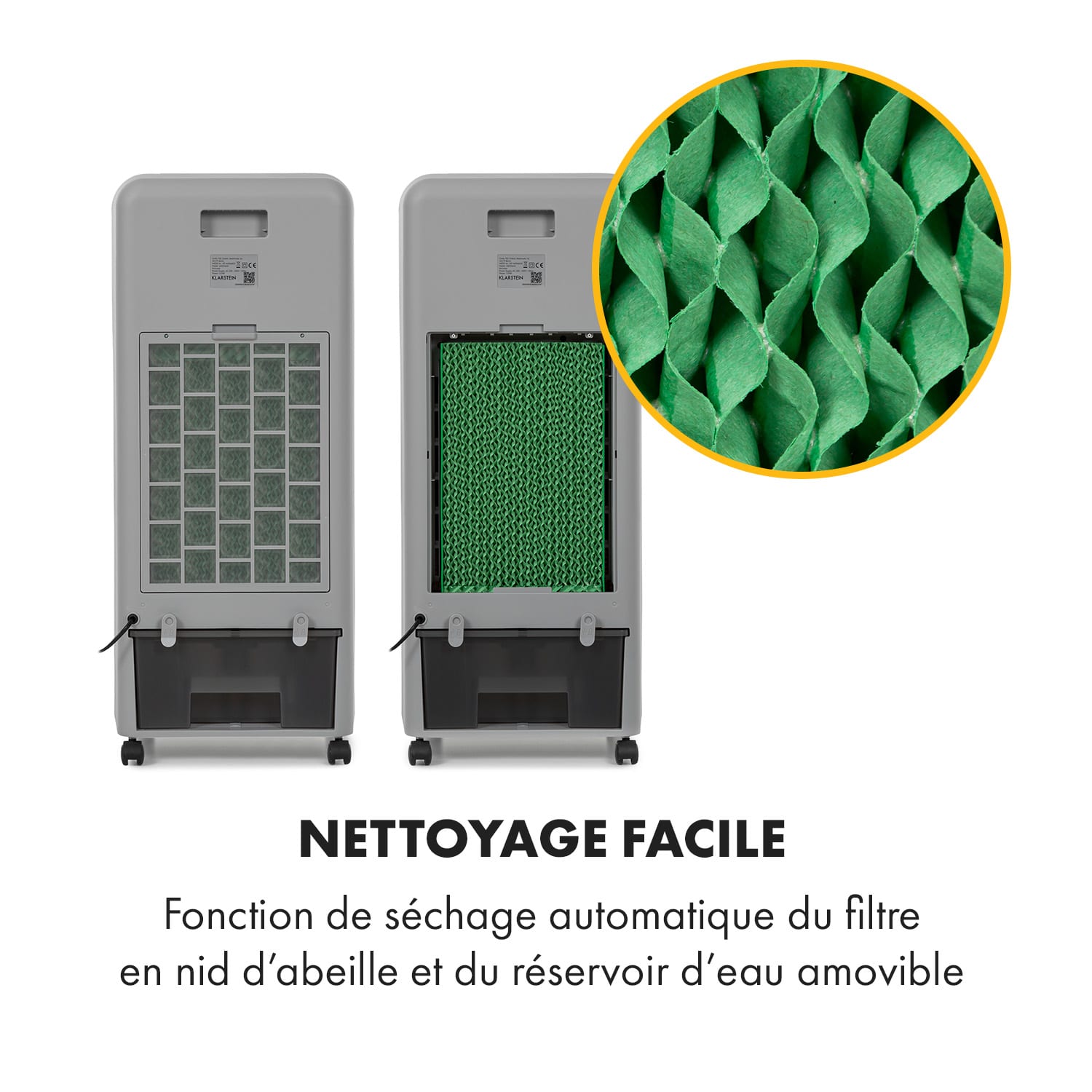 Townhouse ventilateur rafraîchisseur d'air 7 L 110 W télécommande pack réfrigérant gris clair 