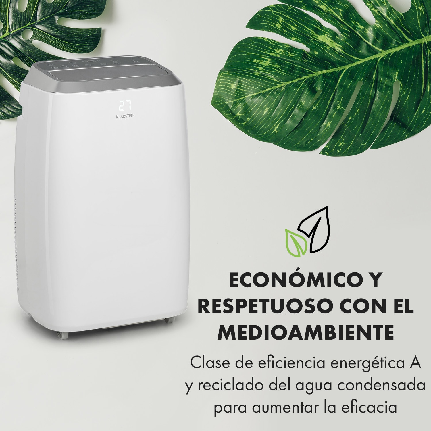 Acondicionador de aire móvil Iceblock Prosmart 9 9.000 BTU/ 2,6 kW caudal de aire 300 m³/h máx. app control blanco 9.000 BTU
