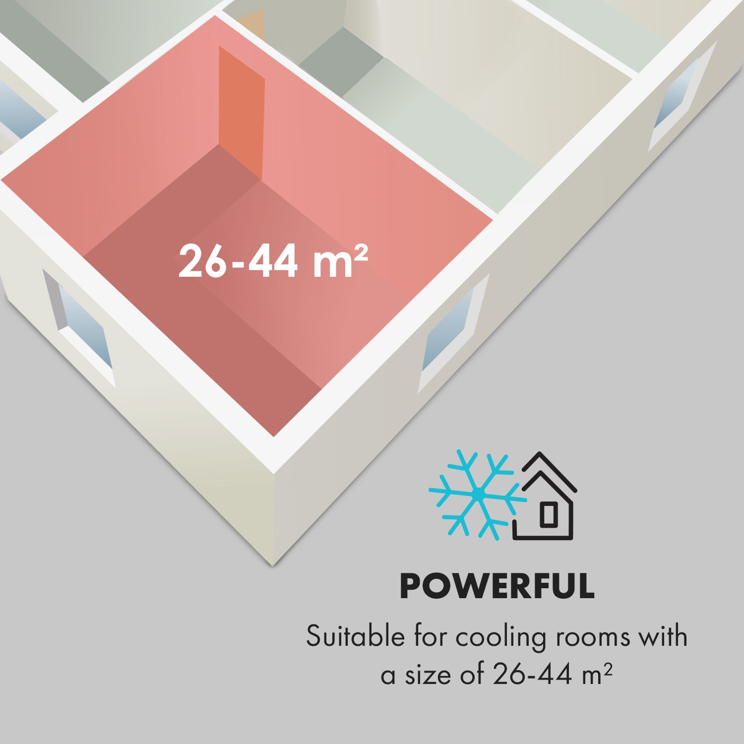 Iceblok Prosmart 9, mobilní klimatizace, 3 v 1, 9000 BTU, ovládání přes aplikaci, bílá 9.000 BTU