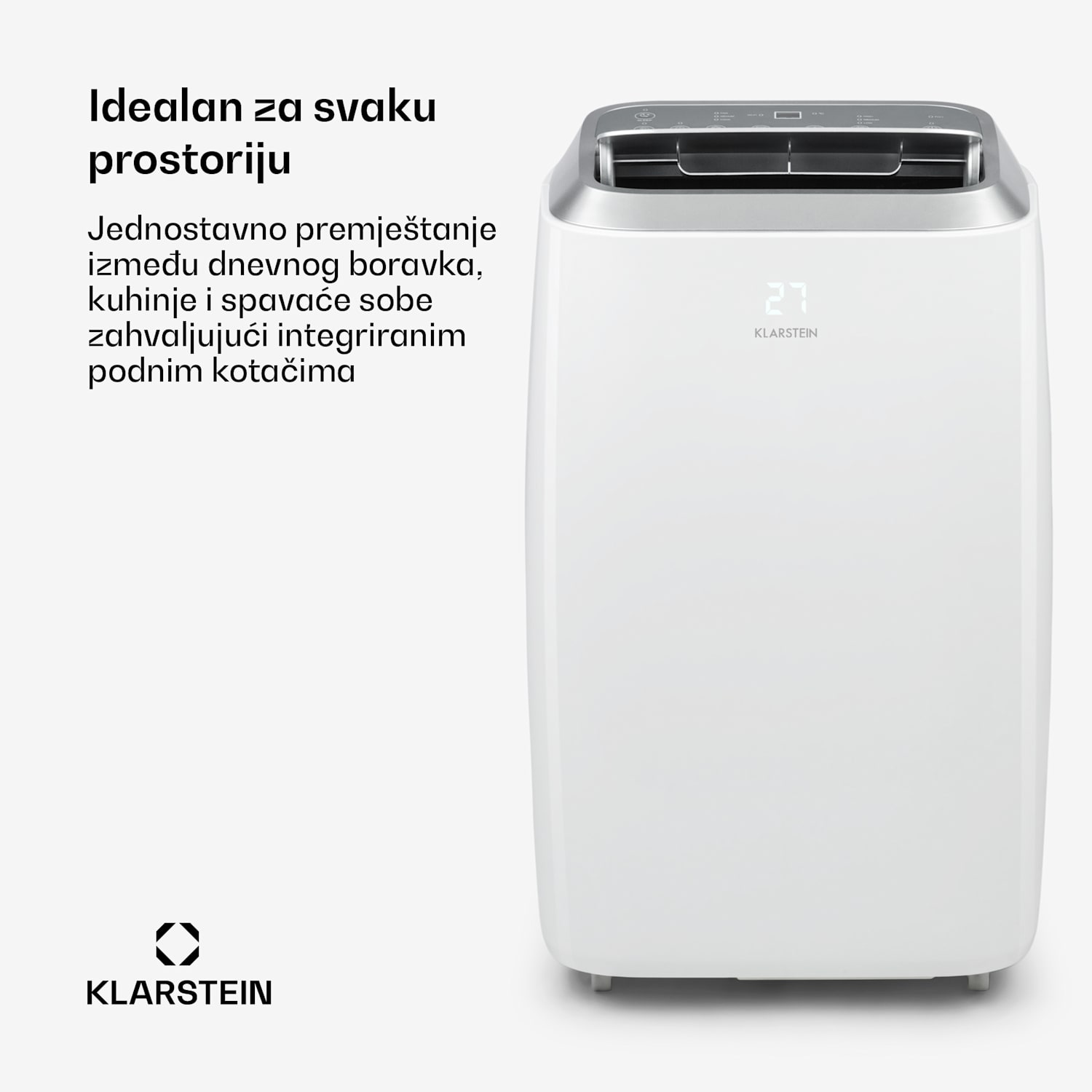 Iceblock Prosmart 12, prijenosna klima, 3 u 1, 12.000 BTU, upravljanje putem aplikacije, bijeli 