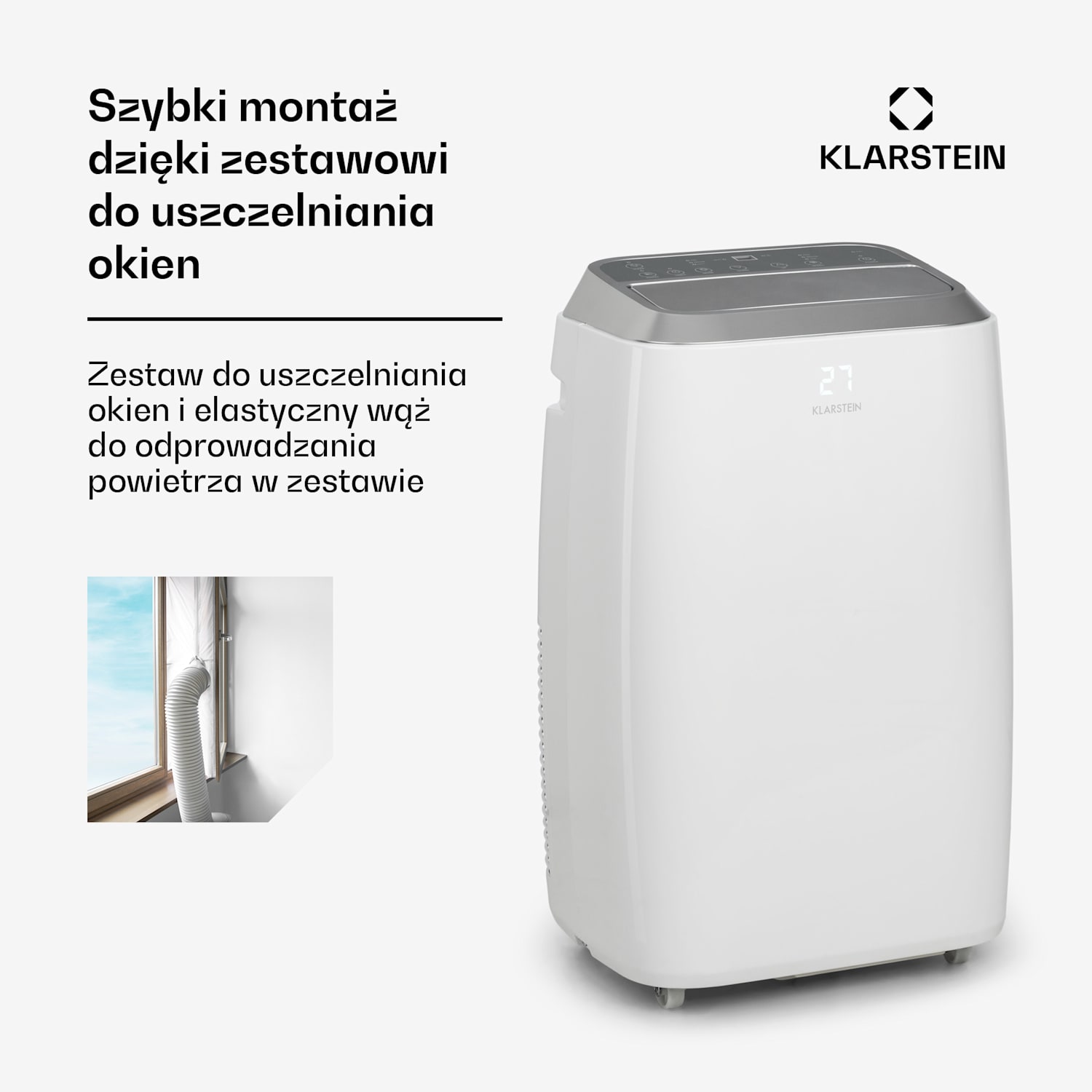 Iceblock Prosmart 12, klimatyzator przenośny, 3 w 1, 12 000 BTU, sterowanie przez aplikację, biały 12.000 BTU | Tak