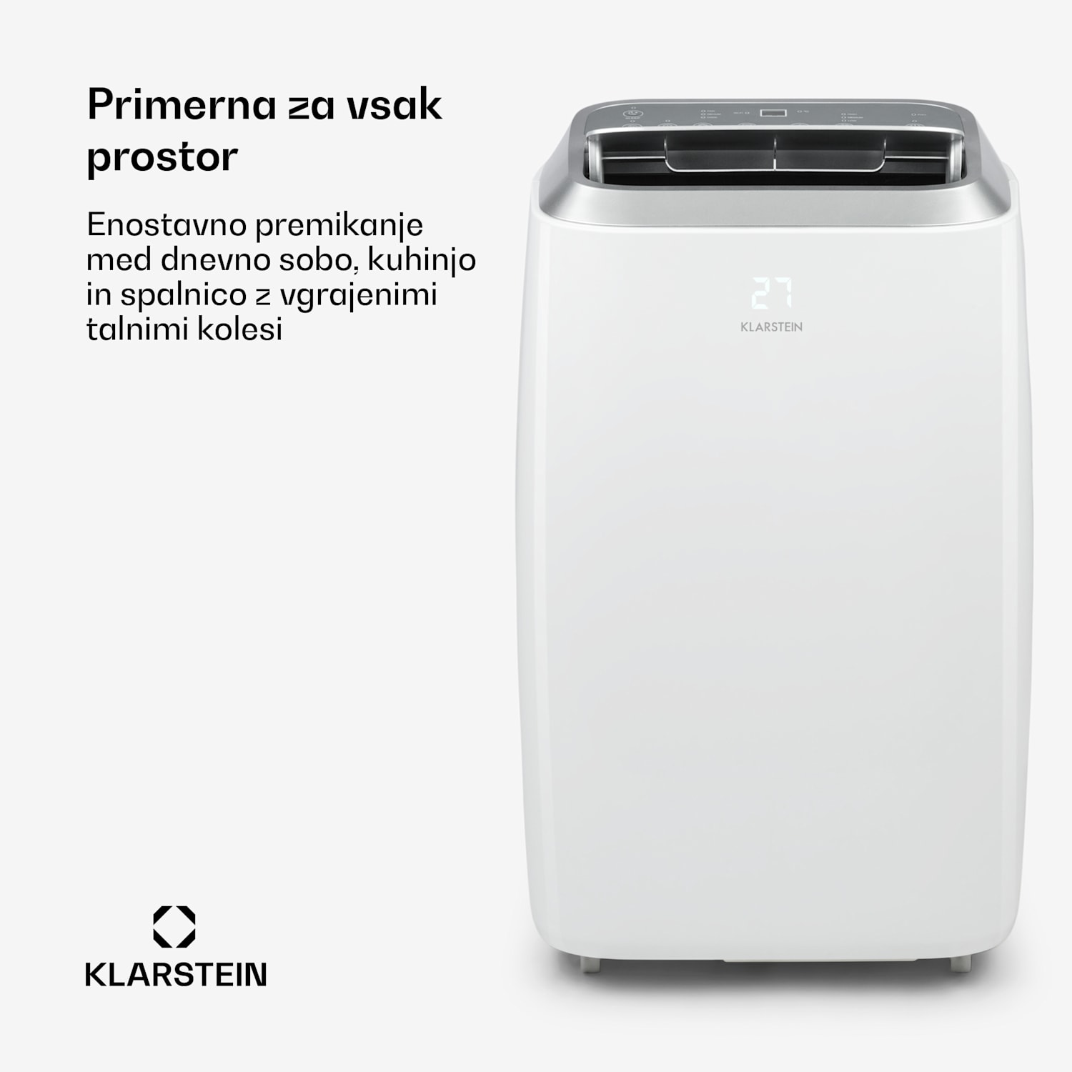 Iceblock Prosmart 12, mobilna klimatska naprava, 3 v 1, 12.000 BTU, nadzor z aplikacijo, bela 