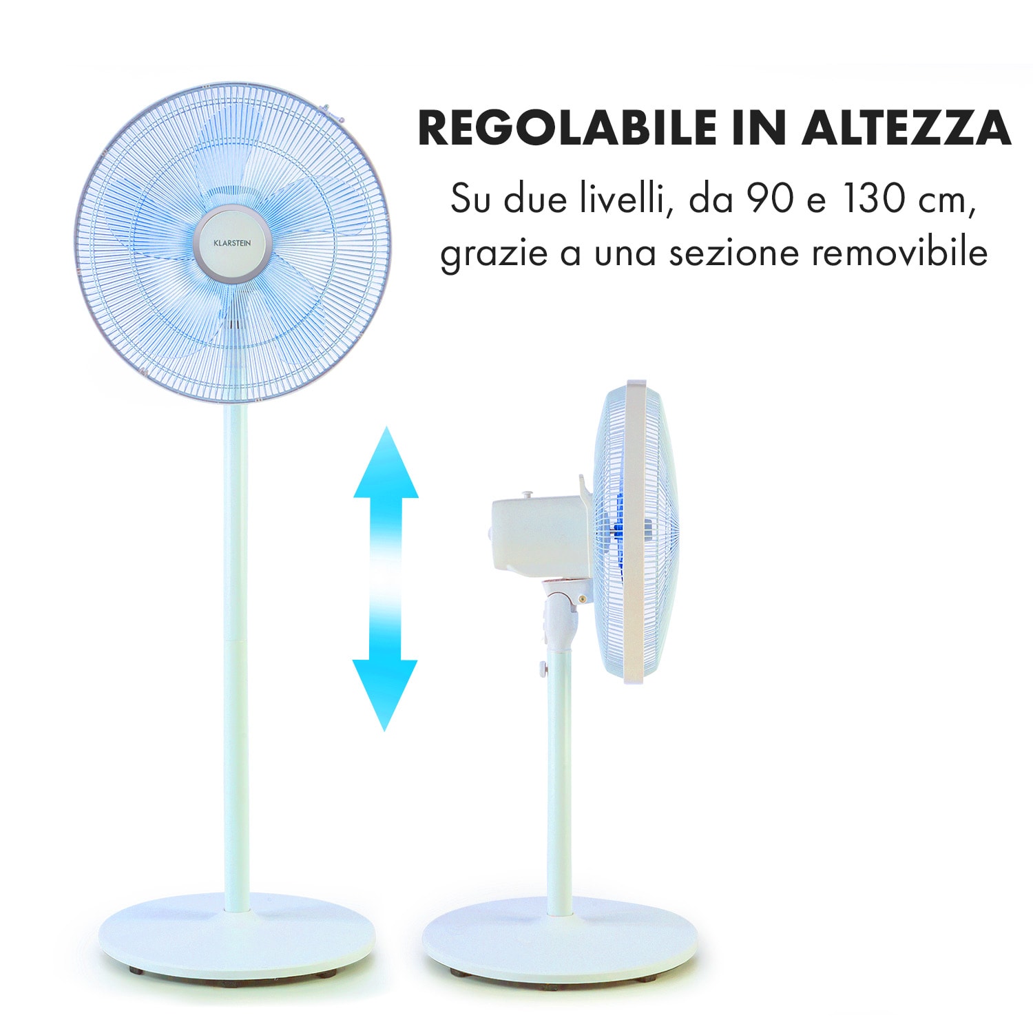 Windflower Ventilatore a Piantana 5 pale (15"/38,5cm) 50W bianco Bianco