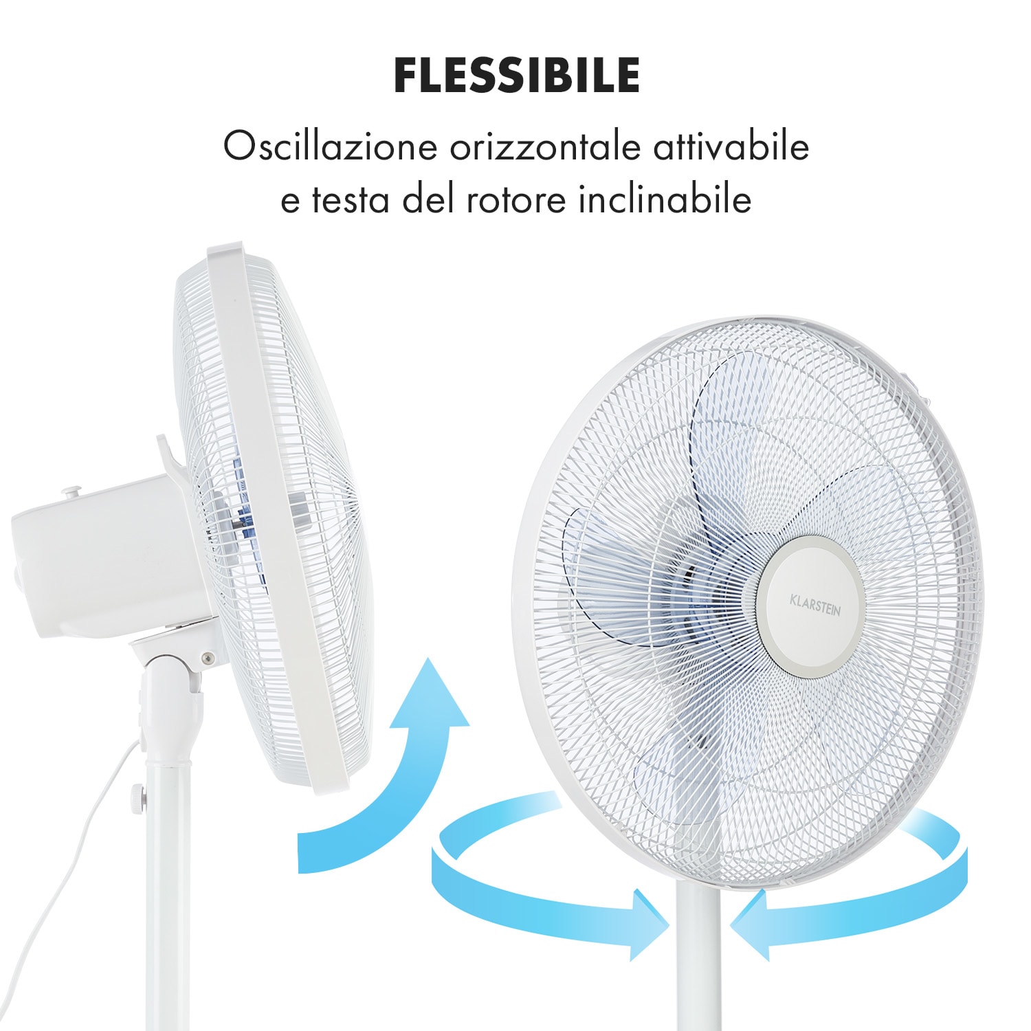 Windflower Ventilatore a Piantana 5 pale (15"/38,5cm) 50W bianco Bianco