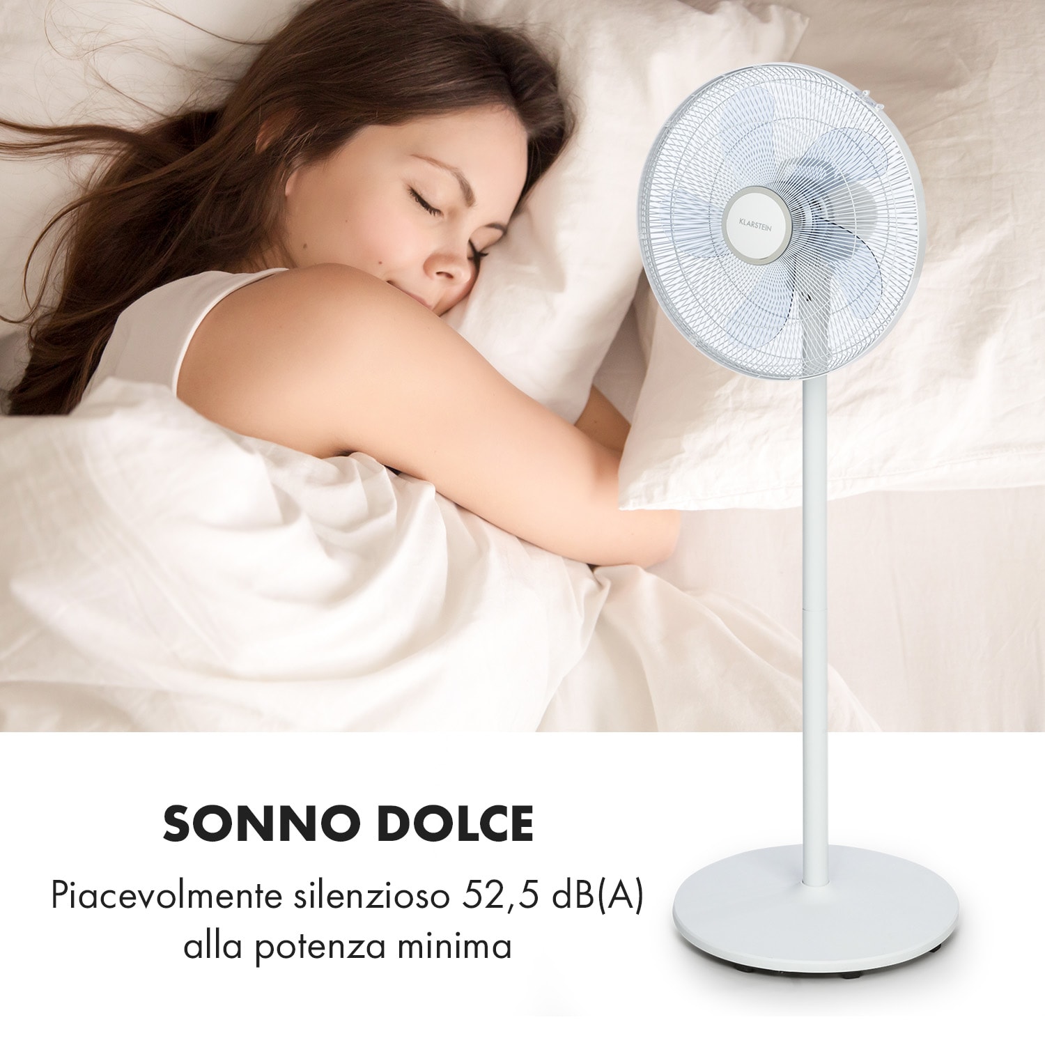 Windflower Ventilatore a Piantana 5 pale (15"/38,5cm) 50W bianco Bianco