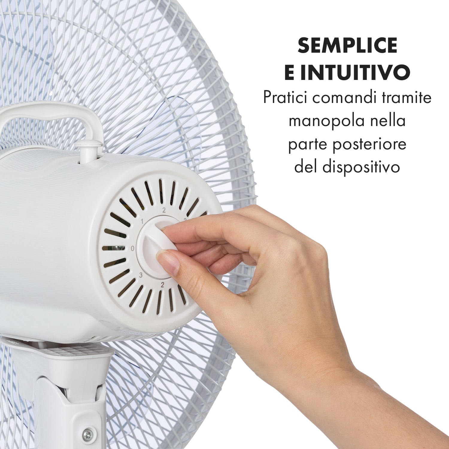 Windflower Ventilatore a Piantana 5 pale (15"/38,5cm) 50W bianco Bianco
