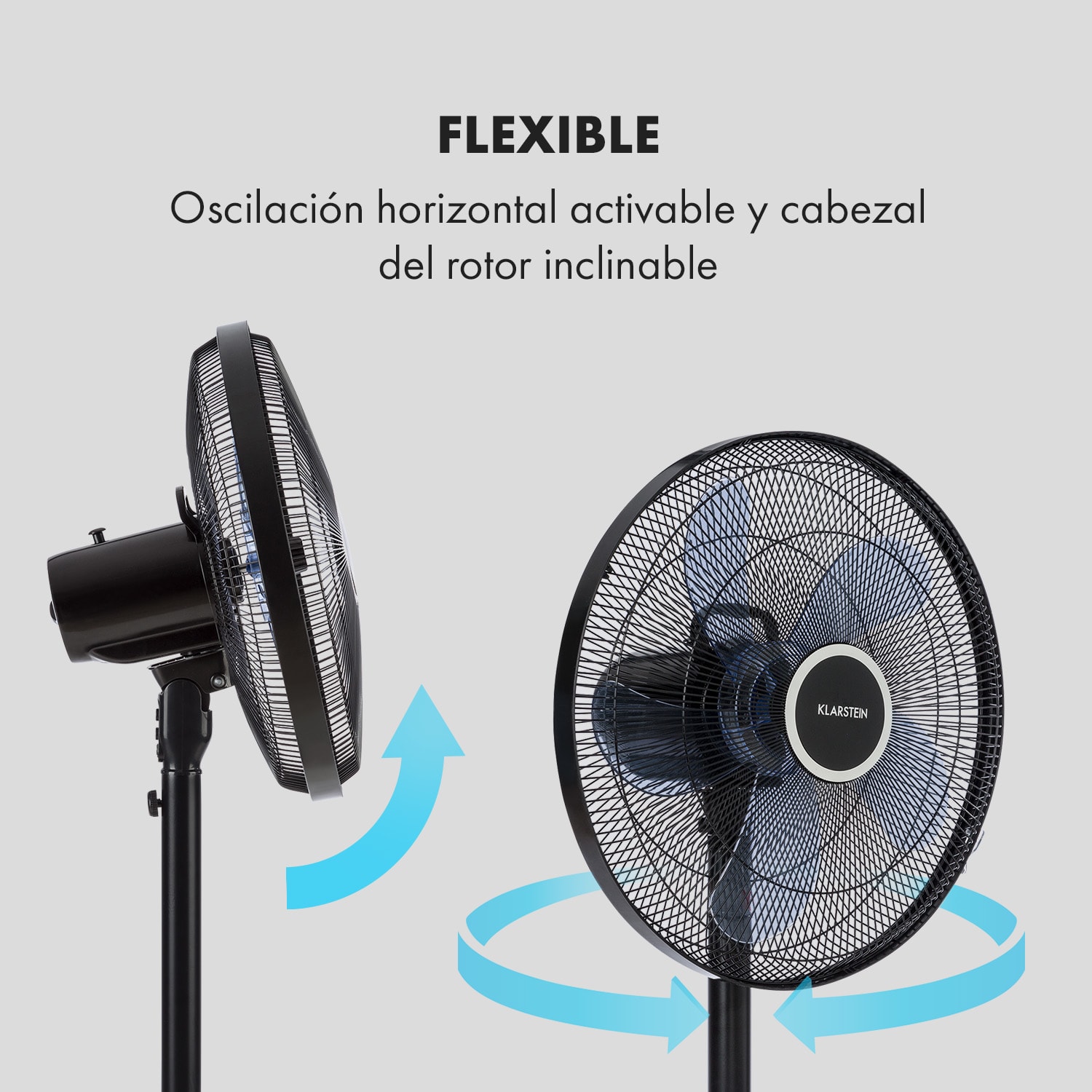 Windflower Ventilador de pie de 5 aspas (15"/38,5cm) 50W Negro 