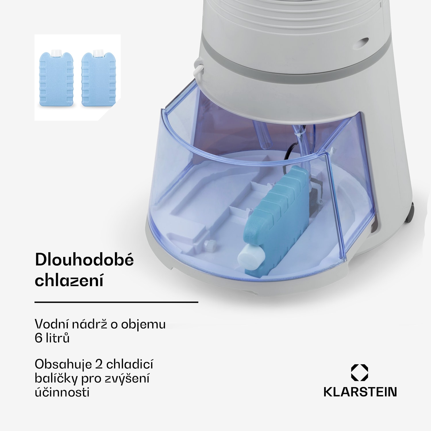 Skyscraper Ice 4 v 1, ventilátor, ochlazovač vzduchu, čistička vzduchu, zvlhčovač vzduchu, 210 m³/h, 45 W, oscilace, mobilní, dálkové ovládání 