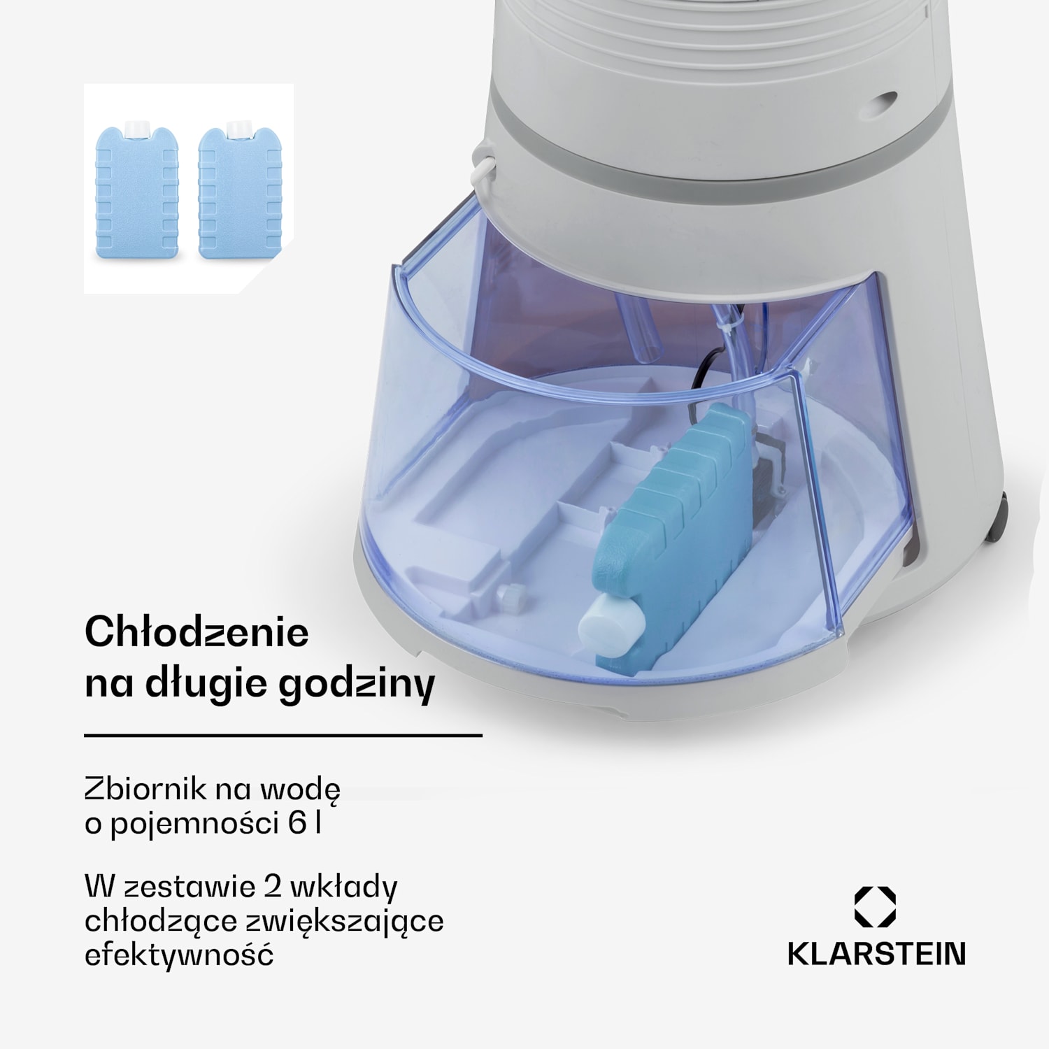 Skyscraper Ice, klimator 4 w 1, wentylator, oczyszczacz powietrza, nawilżacz powietrza, 210 m³/h, 30 W, oscylacja, przenośny, zdalne sterowanie 