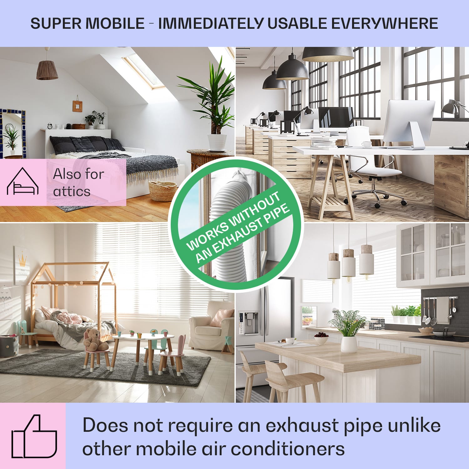 Skyscraper Ice enfriador de aire 4 en 1 ventilador 210 m³/h 30 W oscilación mando a distancia móvil 