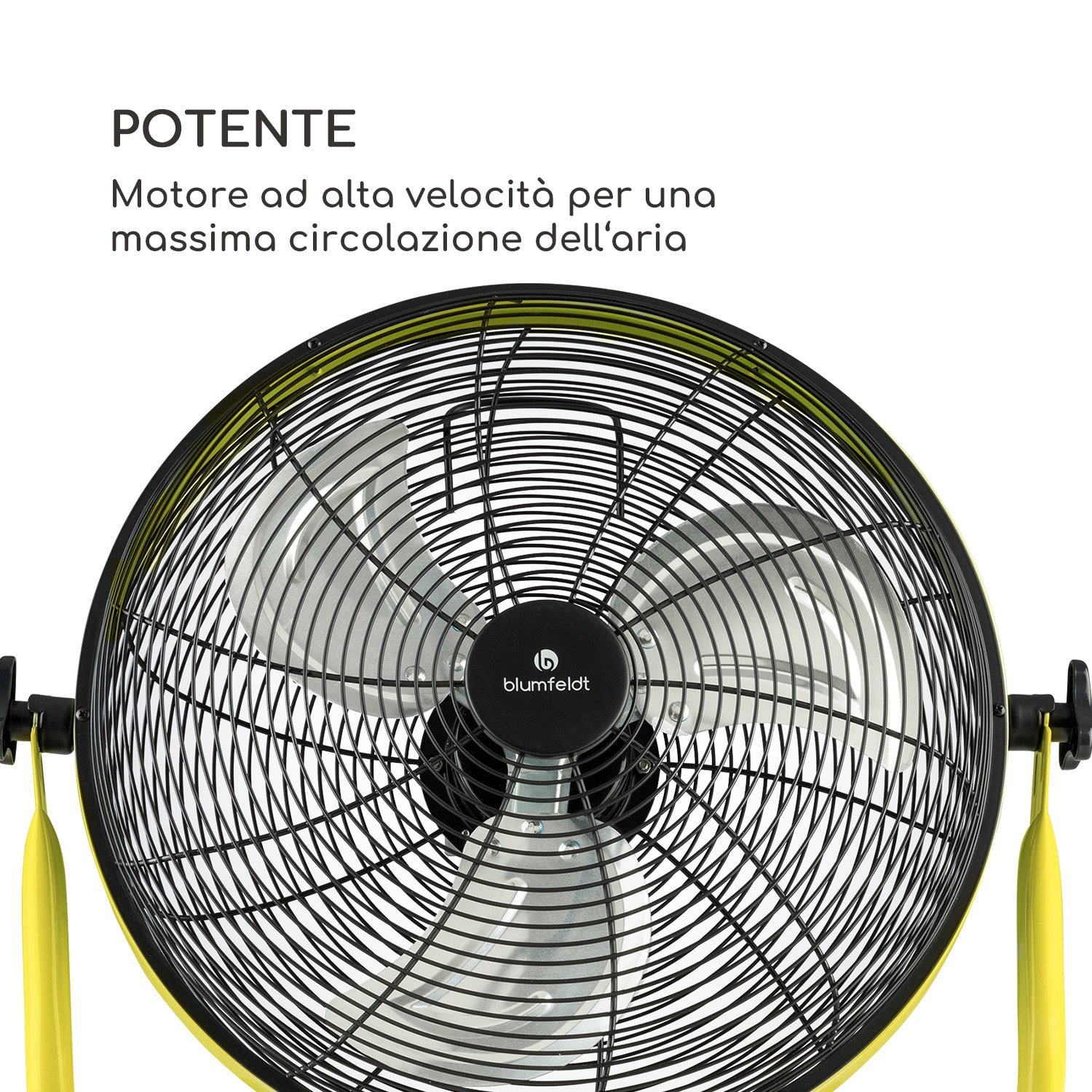 Wintergarden Ventilatore da Pavimento  16" Batteria 43W USB 45 dB giallo Giallo
