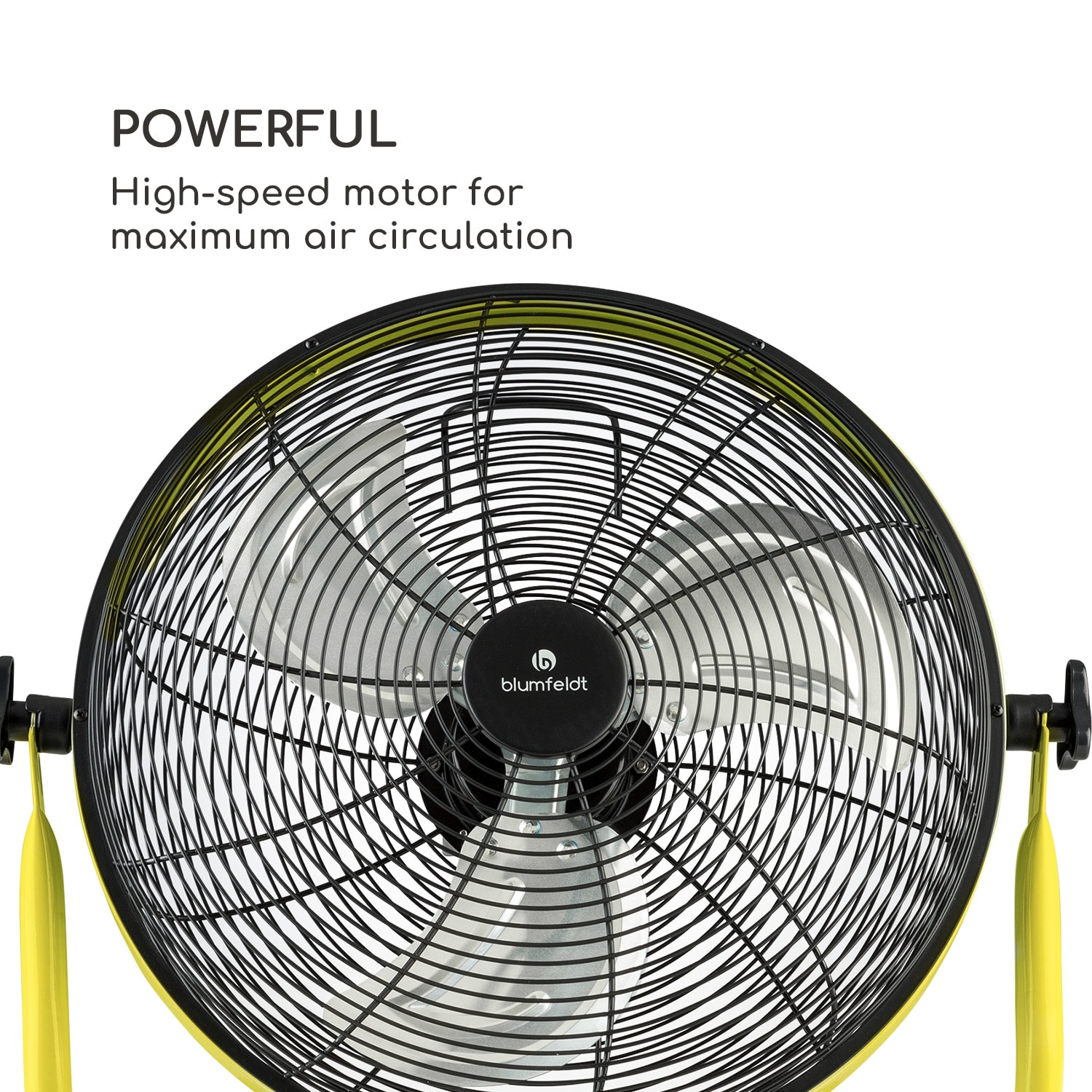 Wintergarden vloerventilator 16" accu 43W USB 45 dB geel Geel