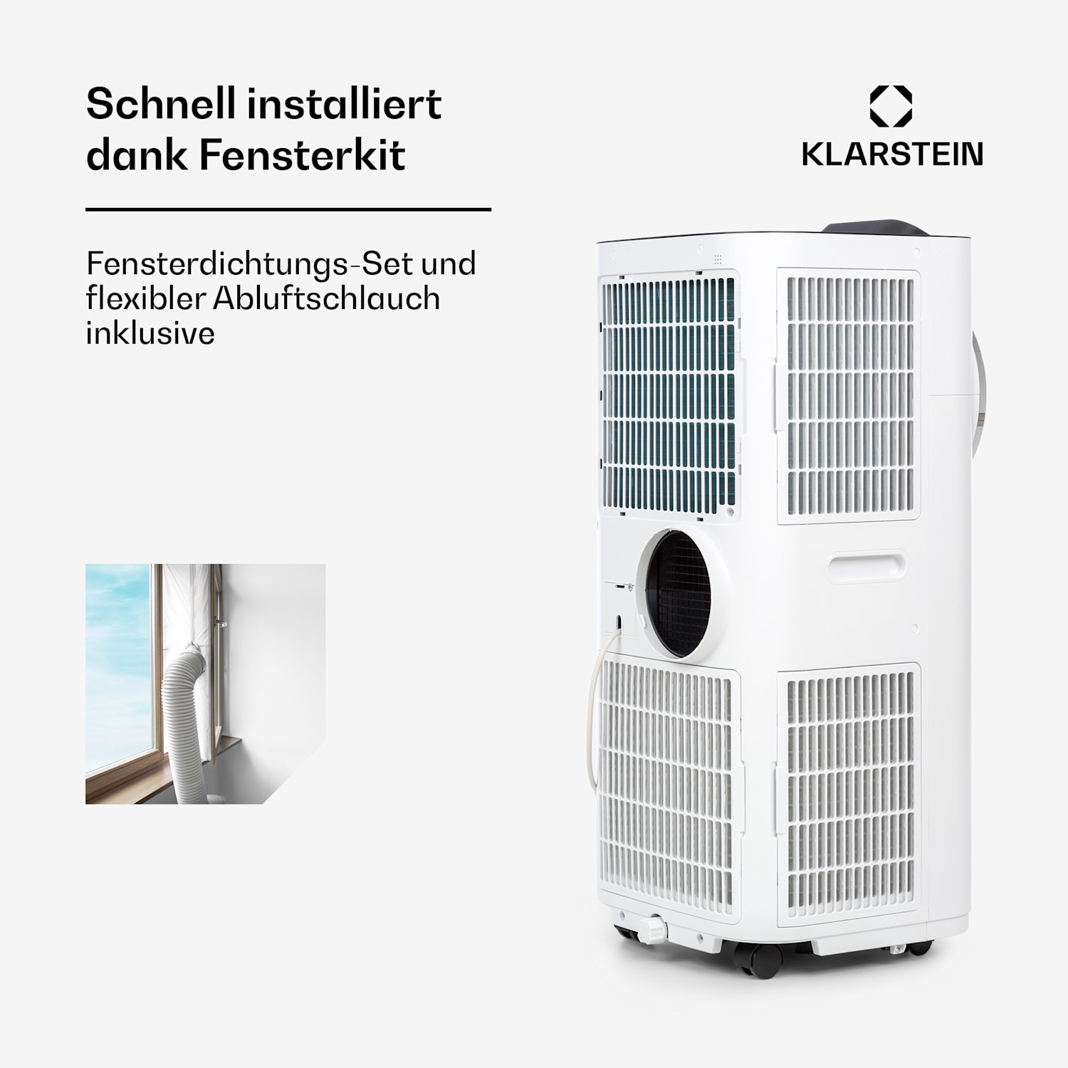 Klarstein Kraftwerk Smart 12K Klimaanlage 3-in-1 12000 BTU App 12.000 BTU | Weiß