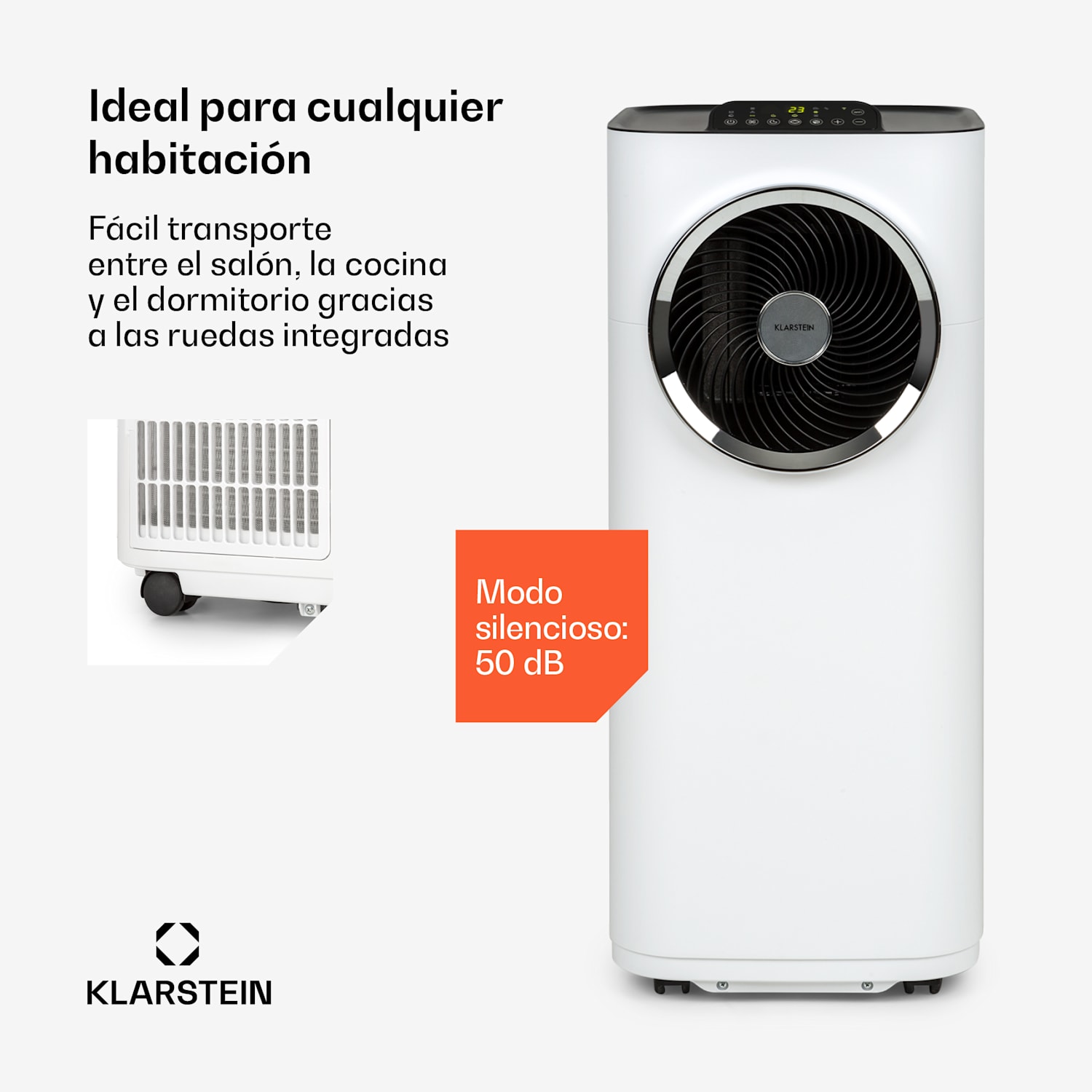 Kraftwerk Smart 12K Aire acondicionado portátil de 12 000 BTU/3,4 kW Blanco 12.000 BTU | Blanco