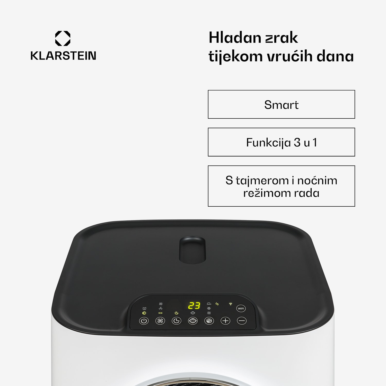 Kraftwerk Smart 12K, prijenosna klima, 12 000 BTU, upravljanje putem aplikacije, bijeli 12.000 BTU | Bijela