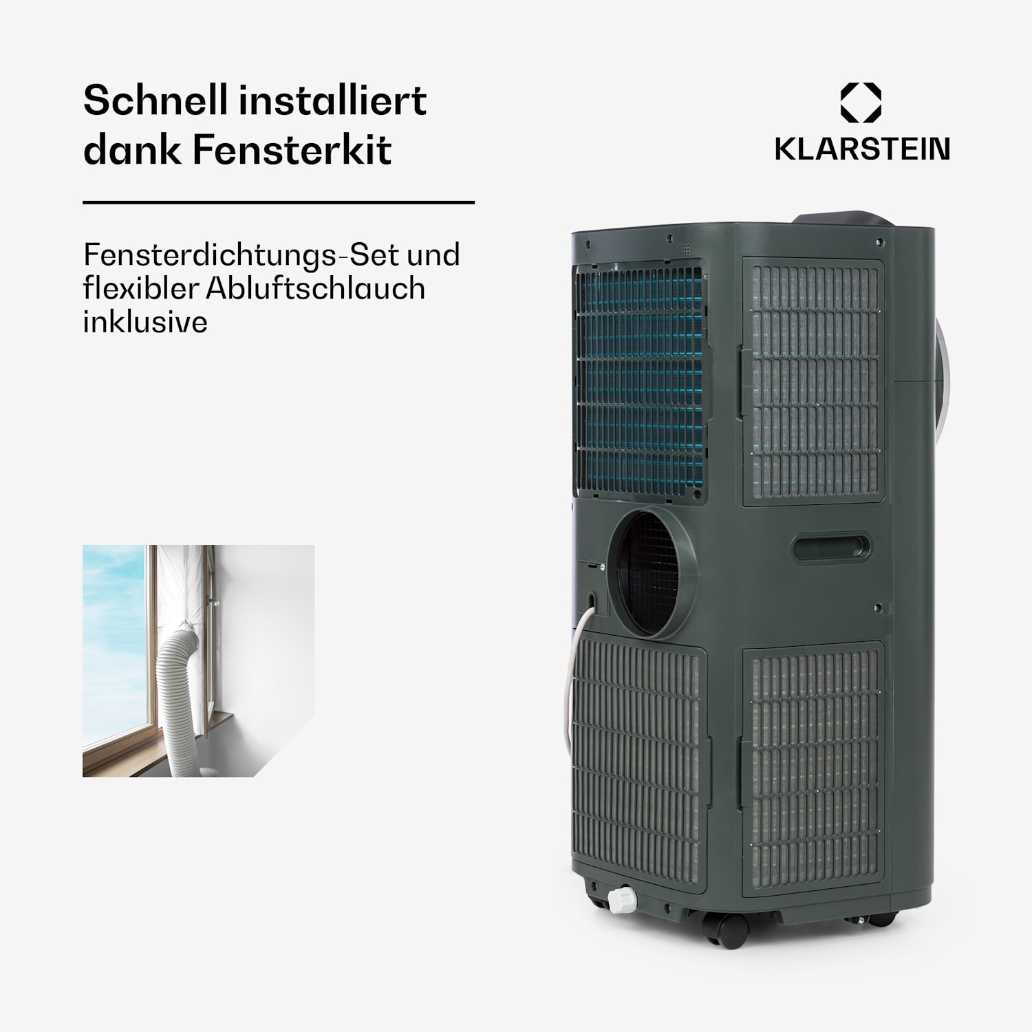 Klarstein Kraftwerk Smart 12K Klimaanlage 3-in-1 12000 BTU App 