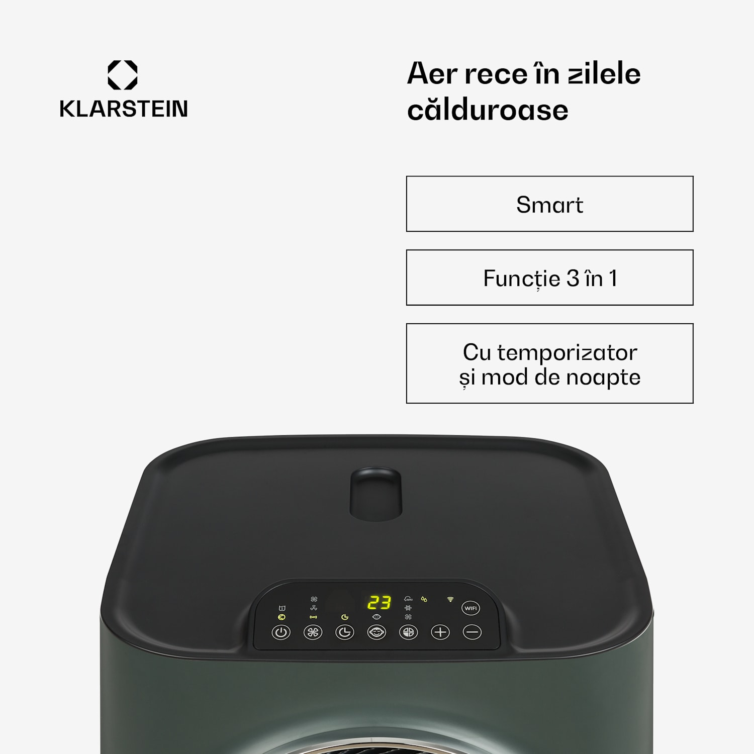Kraftwerk Smart 12K, aer condiționat portabil, 3 în 1, 12.000 BTU, control prin aplicație, antracit 12.000 BTU | Antracit