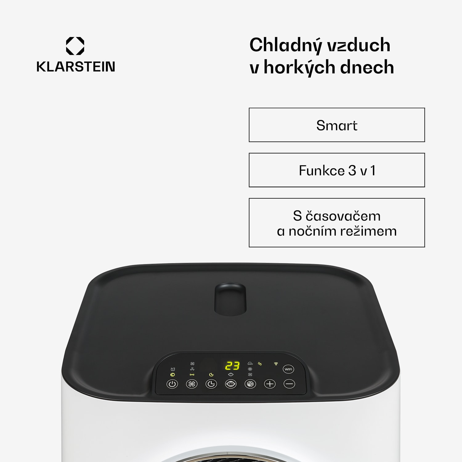 Kraftwerk Smart 10K, mobilní klimatizace, 3 v 1, 10 000 BTU, ovládání přes aplikaci, bílá 10.000 BTU | Bílá