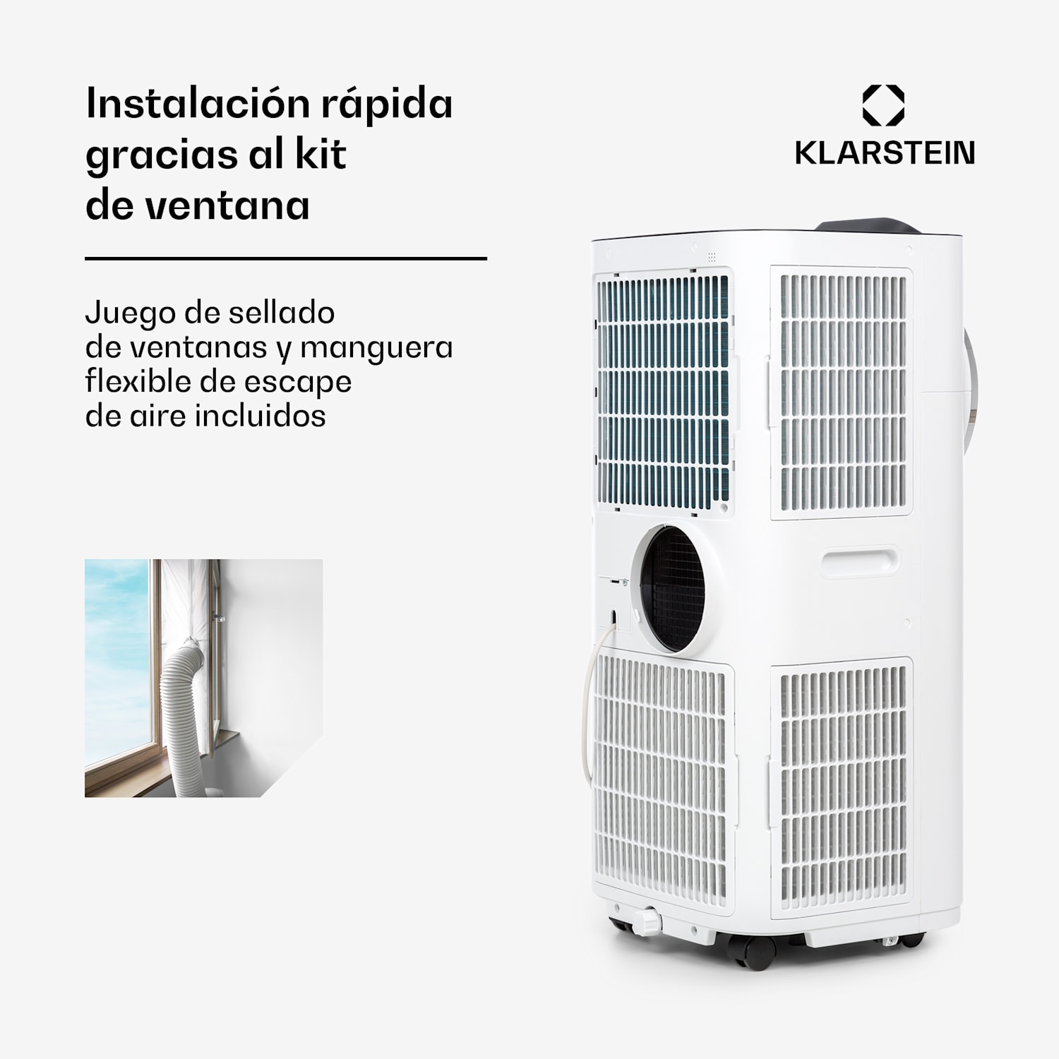 Kraftwerk Smart 10K Aire acondicionado portátil de 10 000 BTU/2,9 kW Blanco 10.000 BTU | Blanco