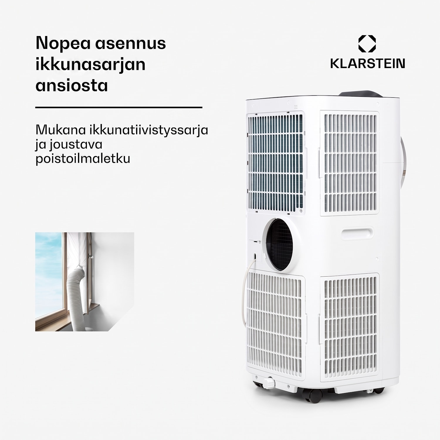 Kraftwerk Eco Smart 10K ilmastointilaite 3 in 1 10000 BTU sovelluksen kautta ohjaus kaukosäädin 10.000 BTU | Valkoinen