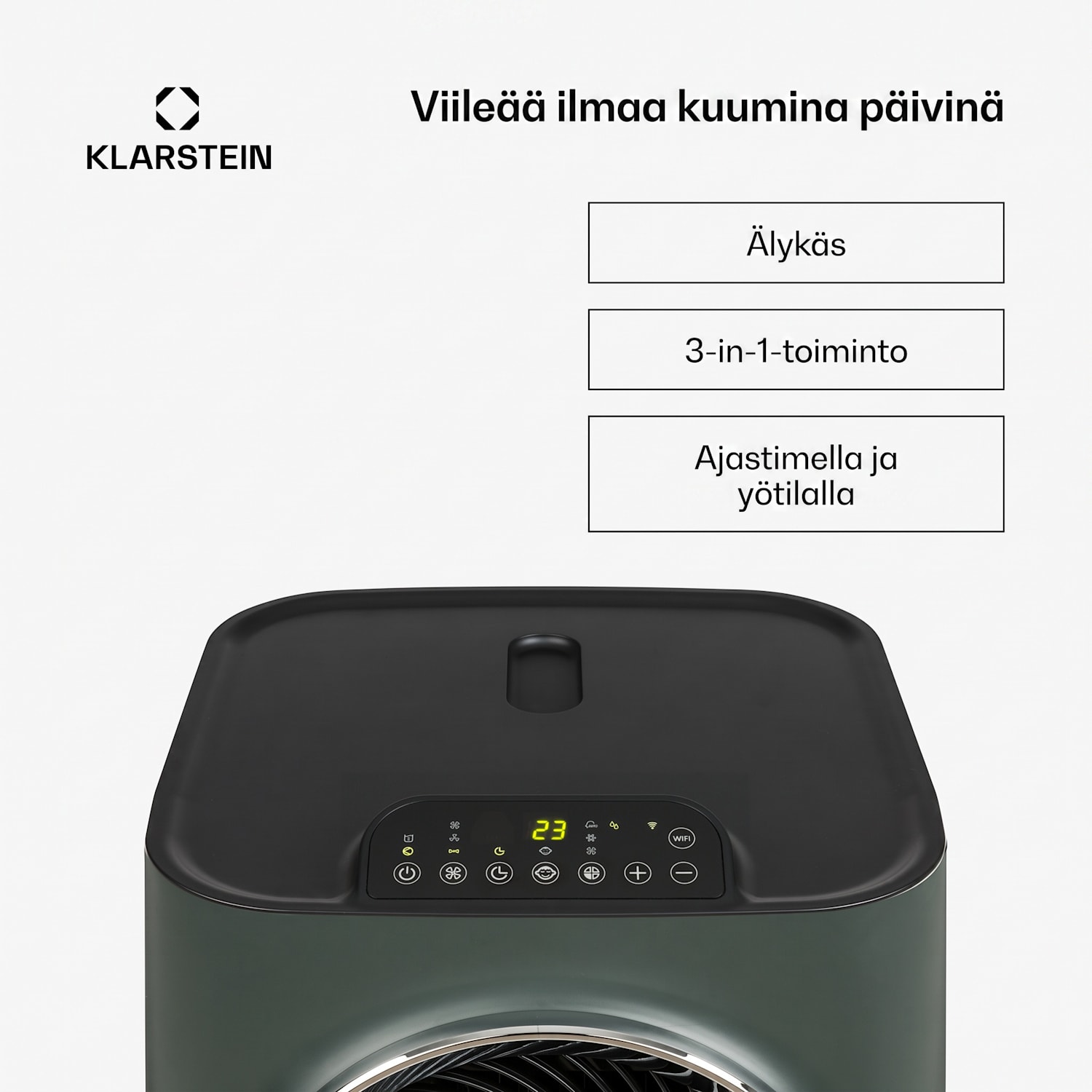 Kraftwerk Eco Smart 10K ilmastointilaite 3 in 1 10000 BTU sovelluksen kautta ohjaus kaukosäädin 10.000 BTU | Antrasiitti