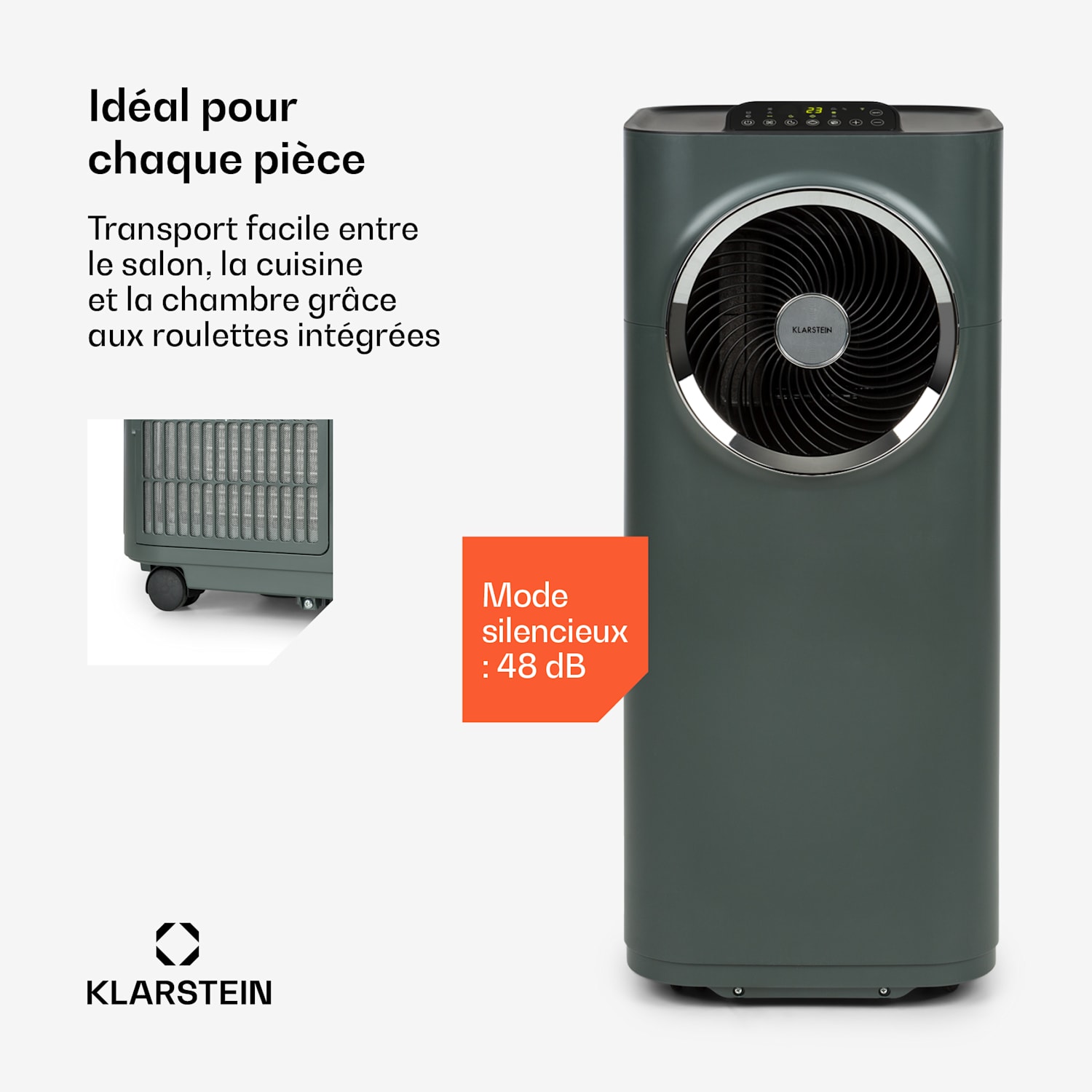 Kraftwerk Smart 10K Climatiseur 3-en-1 10 000 BTU Contrôle par application Télécommande 10.000 BTU | Anthracite