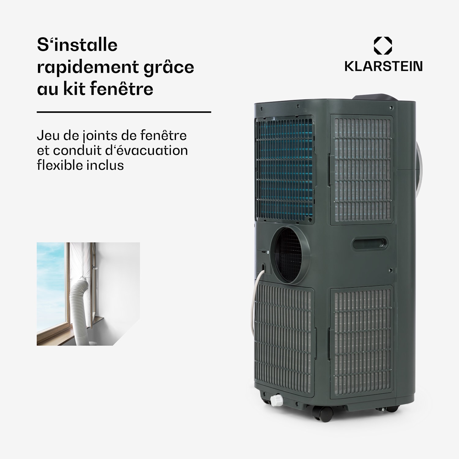 Kraftwerk Smart 10K Climatiseur 3-en-1 10 000 BTU Contrôle par application Télécommande 10.000 BTU | Anthracite