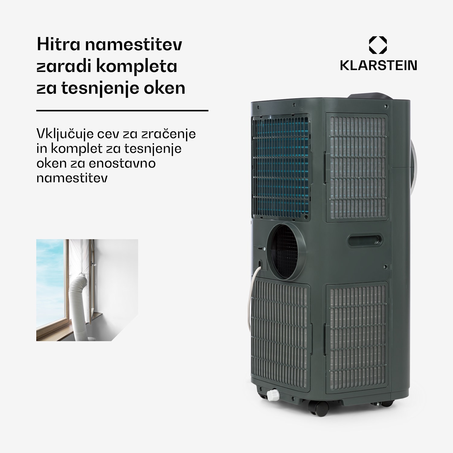 Kraftwerk Smart 10K, klimatska naprava, 10.000 BTU, krmiljenje z aplikacijo, antracitna barva 