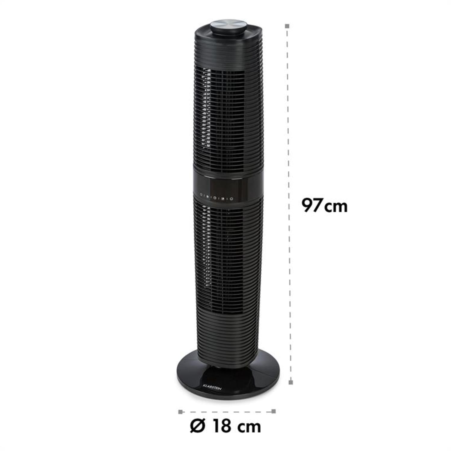 Twister, torony ventilátor, 45W, oszcilláció, max. 343m³ /ó, 4 üzemmód, fekete 