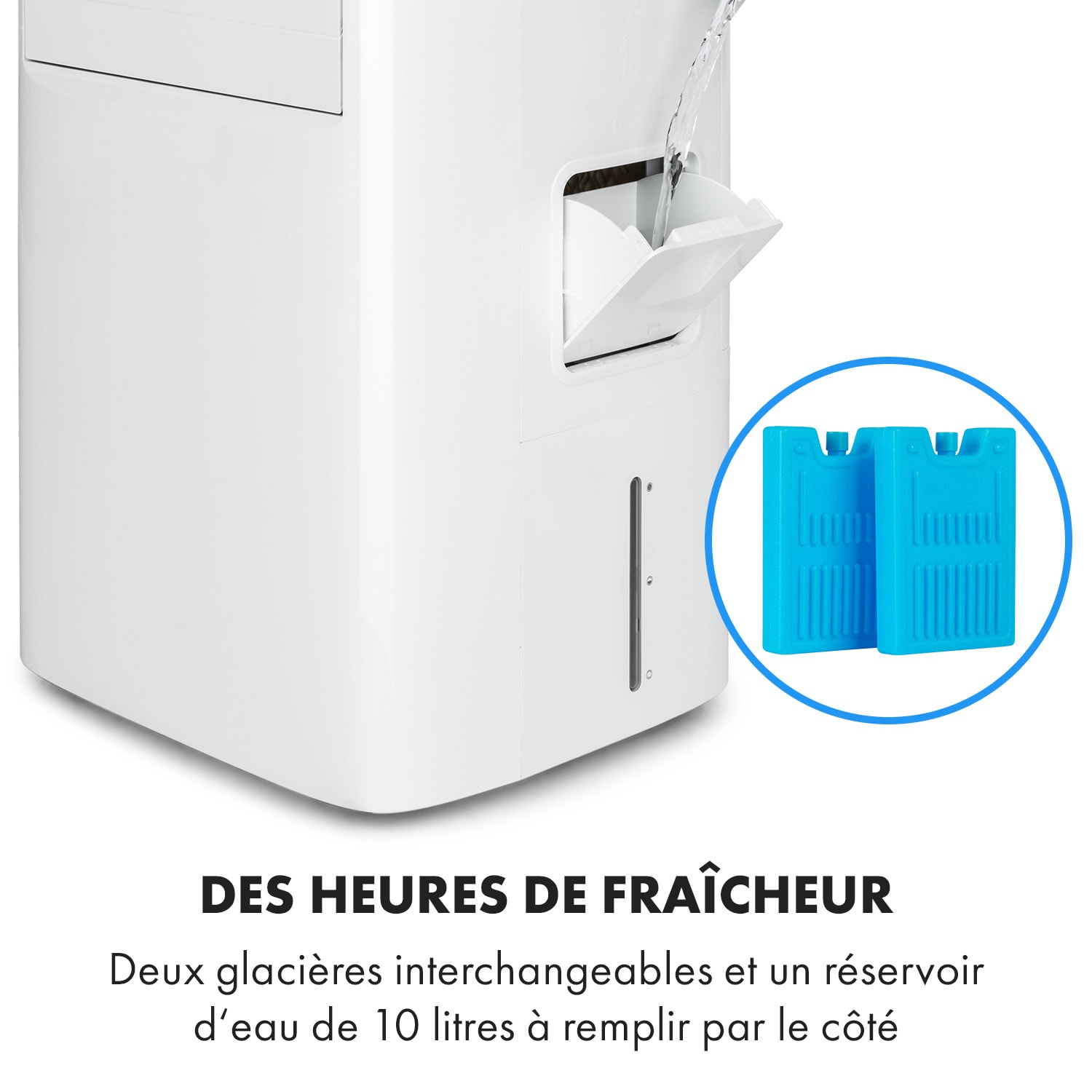 Coldplayer rafraîchisseur d'air 4-en-1 68 W 384 m³/h 4 vitesses blanc Blanc