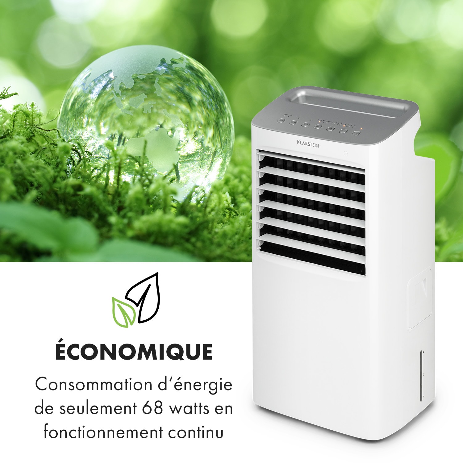 Coldplayer rafraîchisseur d'air 4-en-1 68 W 384 m³/h 4 vitesses blanc Blanc