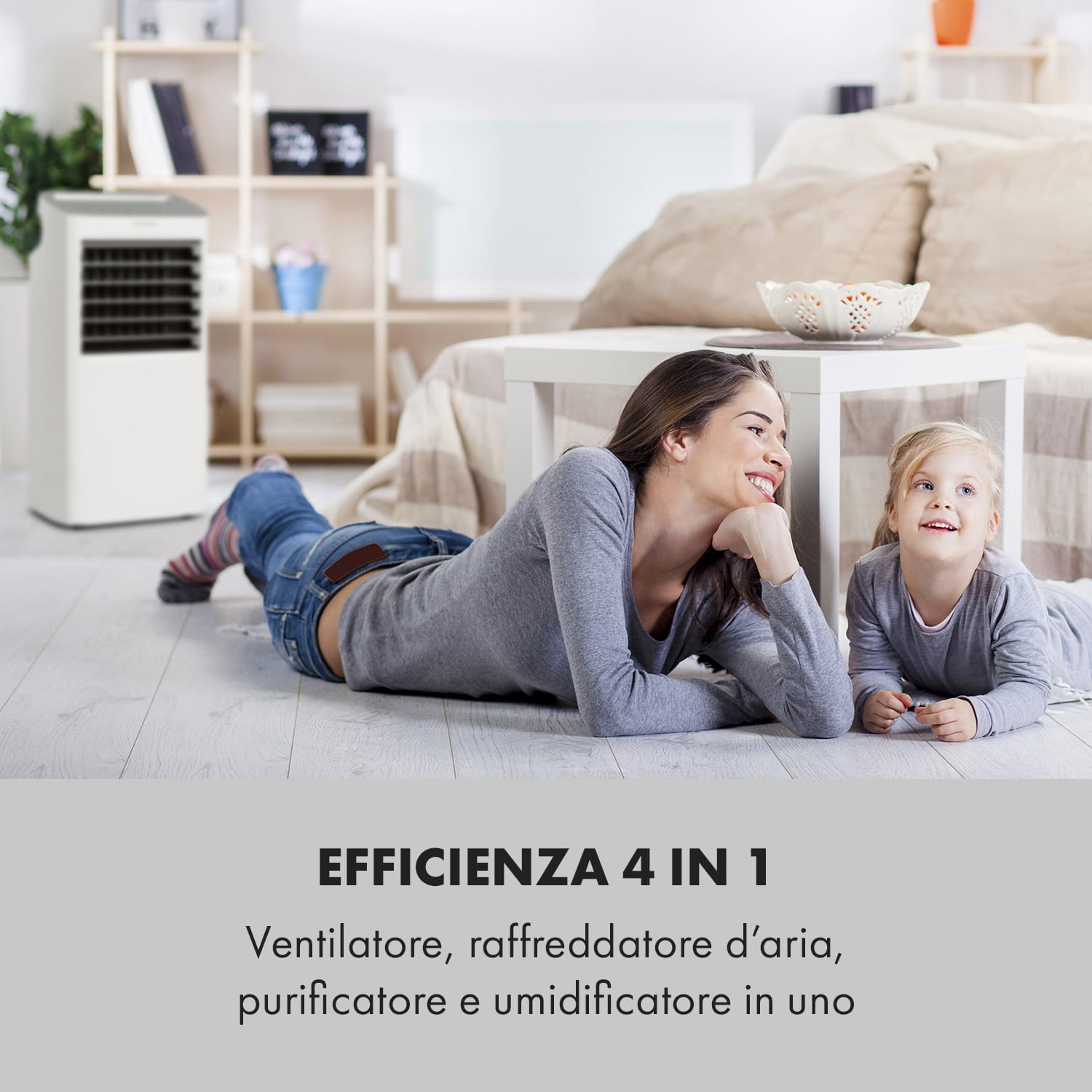 Coldplayer Raffrescatore Evaporativo 4in1 68W 384m³/h 4 Velocità bianco Bianco