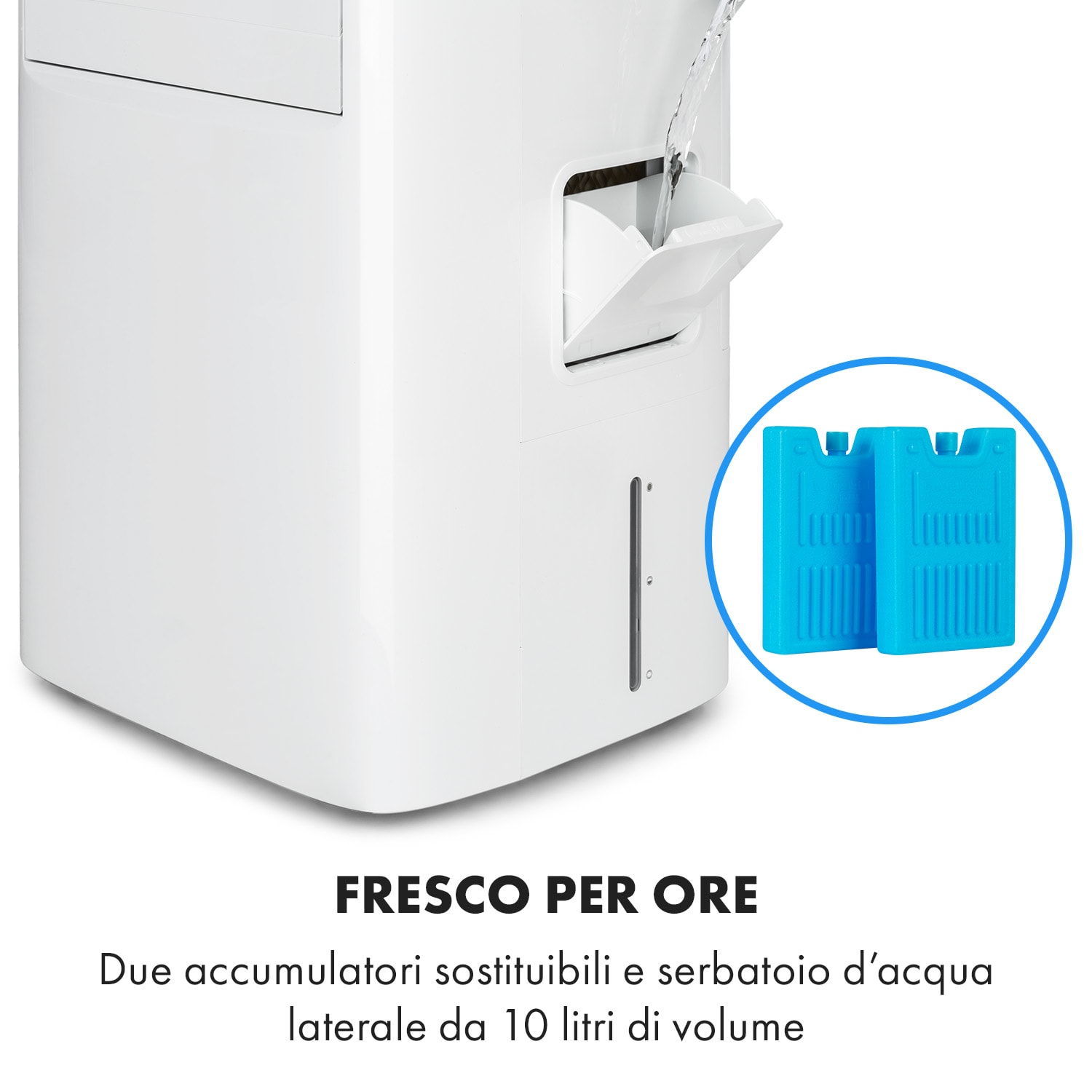 Coldplayer Raffrescatore Evaporativo 4in1 68W 384m³/h 4 Velocità bianco Bianco
