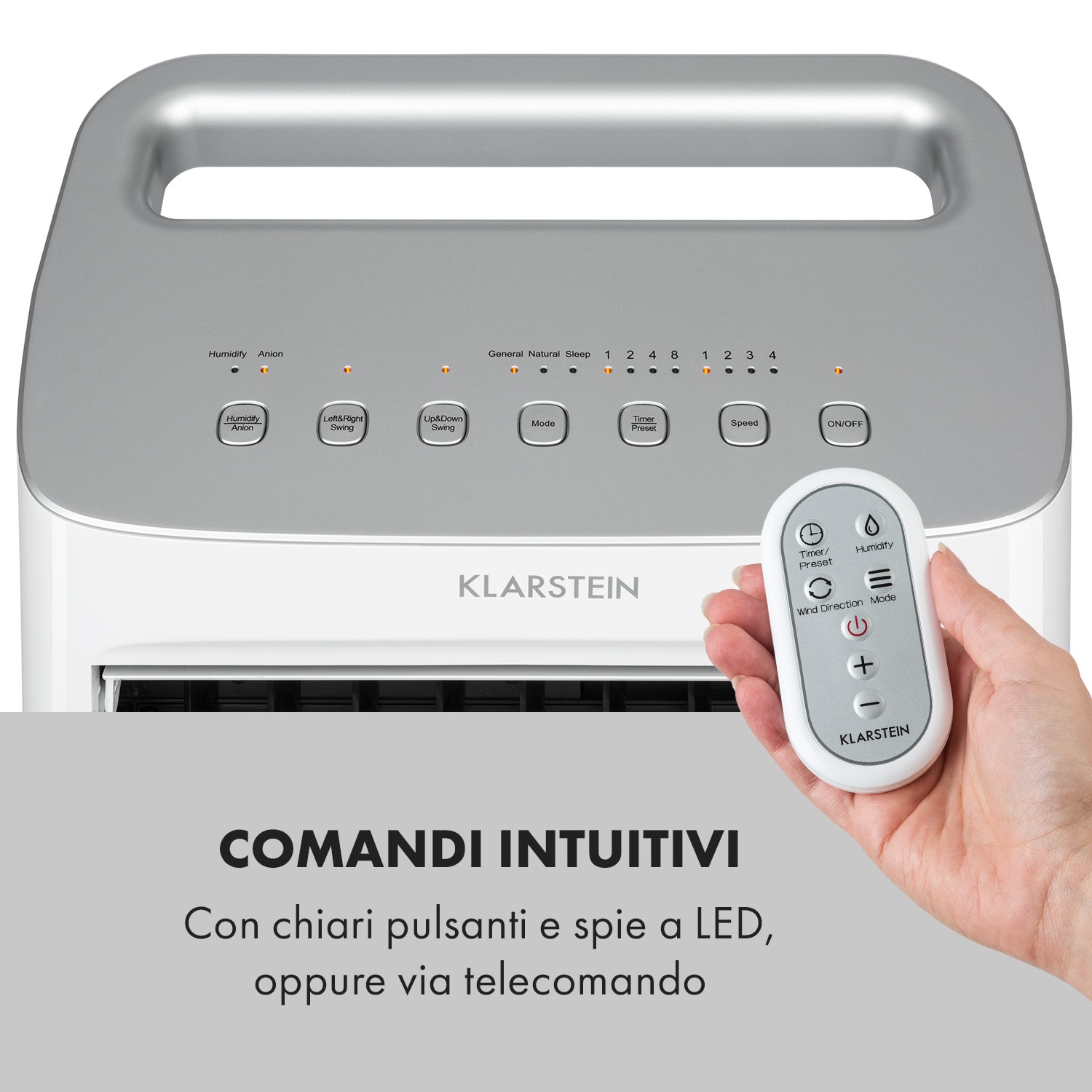 Coldplayer Raffrescatore Evaporativo 4in1 68W 384m³/h 4 Velocità bianco Bianco