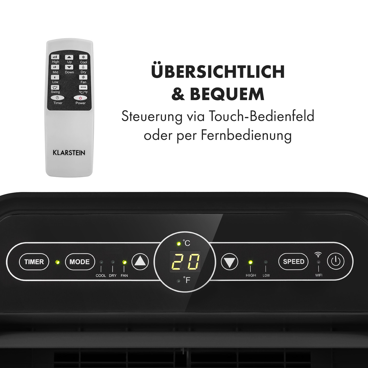 Metrobreeze New York 7k mobile Klimaanlage 2,05kW 7000BTU EEC A Fernbedienung 