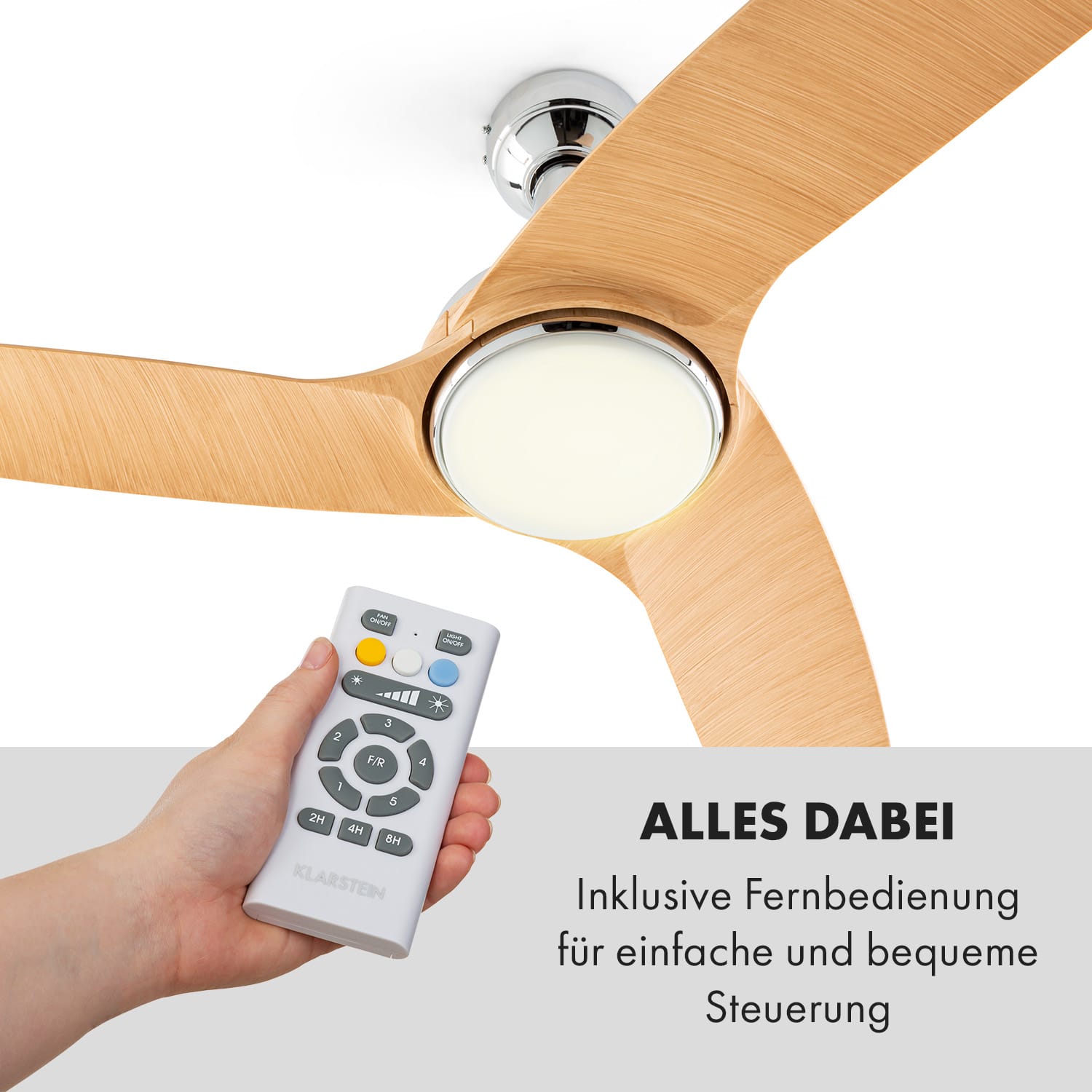 Silent Service Deckenventilator Ø: 128 cm, Leistung: 25 Watt Holzoptik Holzoptik: dunkel