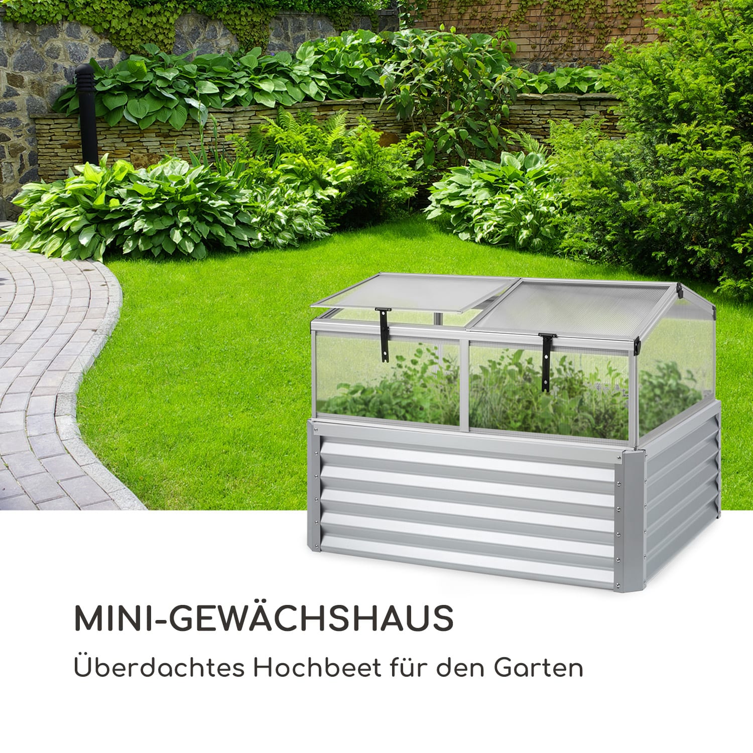 High Grow Advanced Hochbeet mit Dach 120x95x100cm 540l Stahl verzinkt 