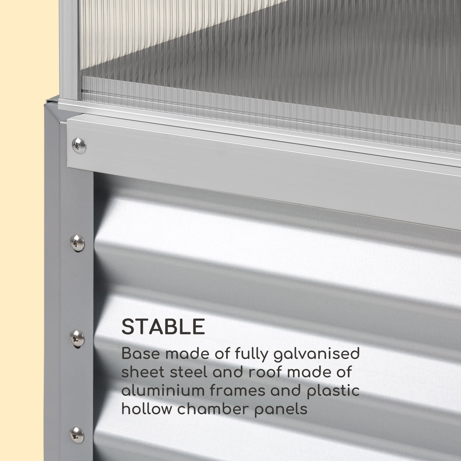 High Grow Advanced, ghiveci cu acoperiș, 120x95x100cm, 540l, oțel, argintiu 