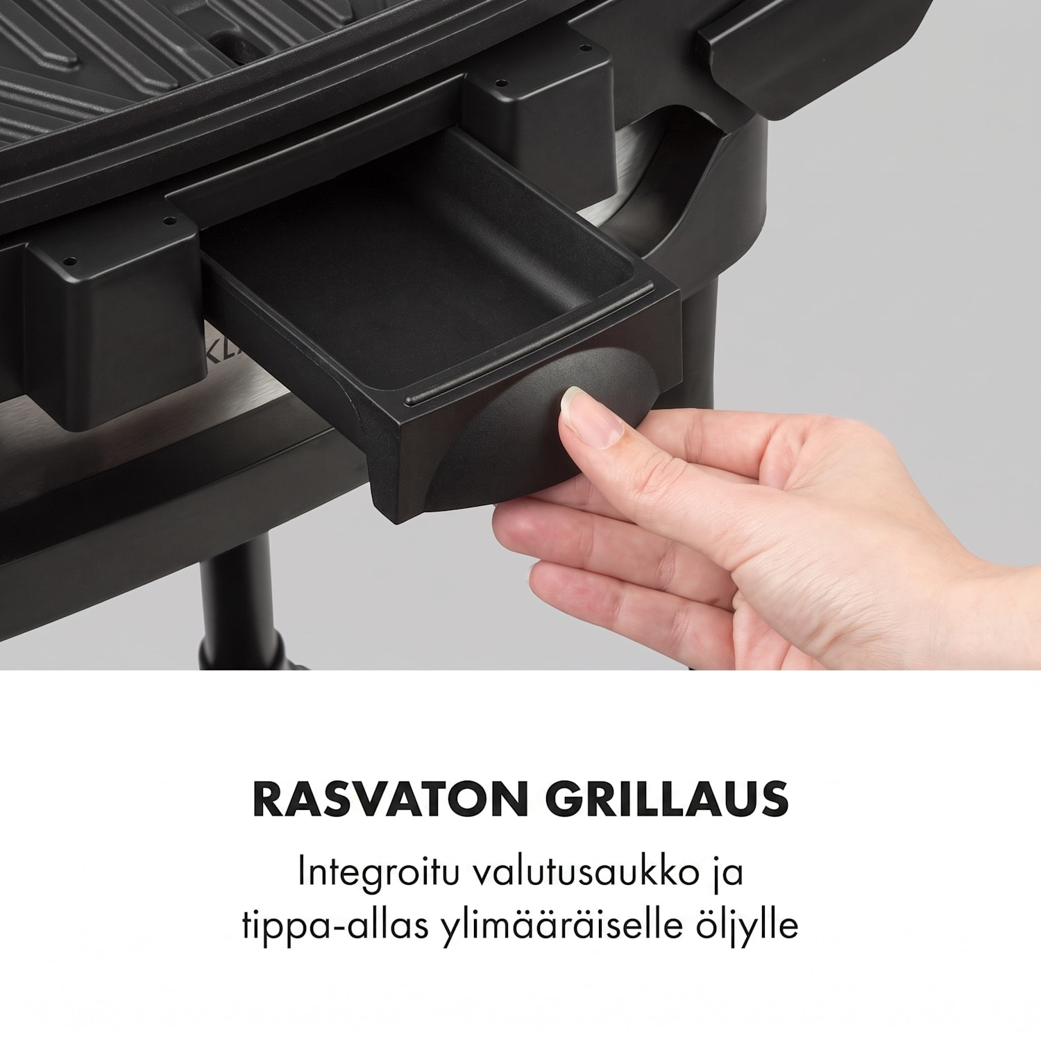 Gatsby sähkögrilli 2000 W tarttumaton grillauspinta sivupöydät musta Musta