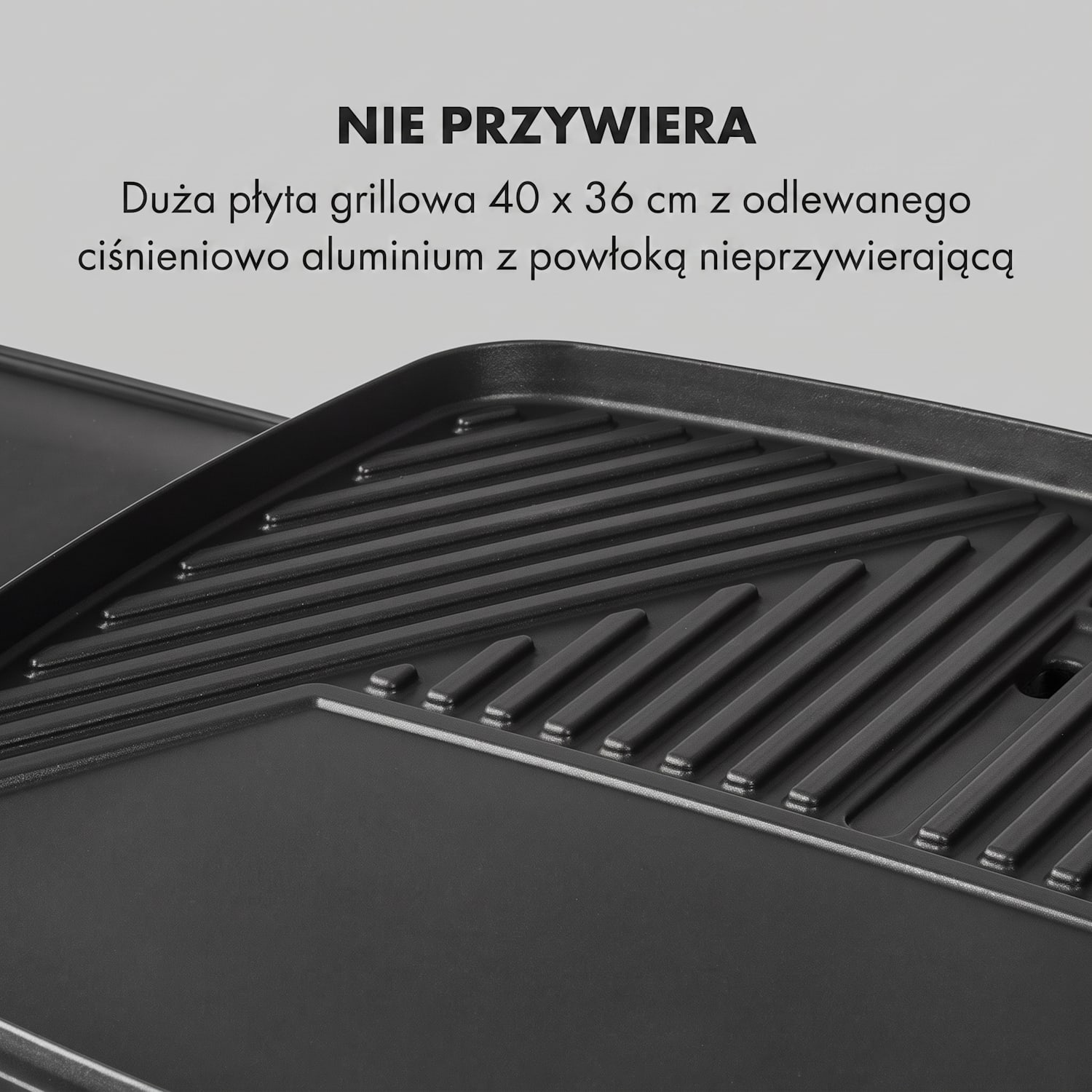 Gatsby, grill elektryczny, 2000 W, płyta grillowa z powłoką nieprzywierającą, stoliki boczne Piasek