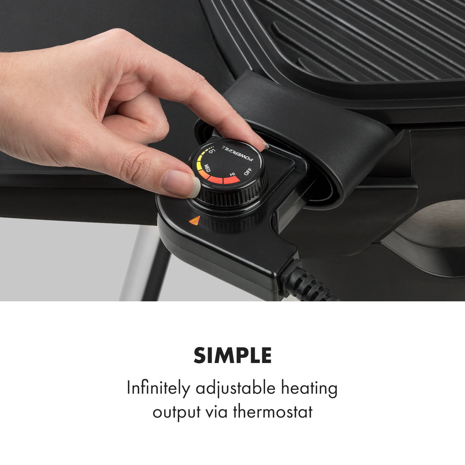 Gatsby, elektrický gril, 2000 W, nepriľnavá grilovacia plocha, bočné stolíky, béžový/čierny 