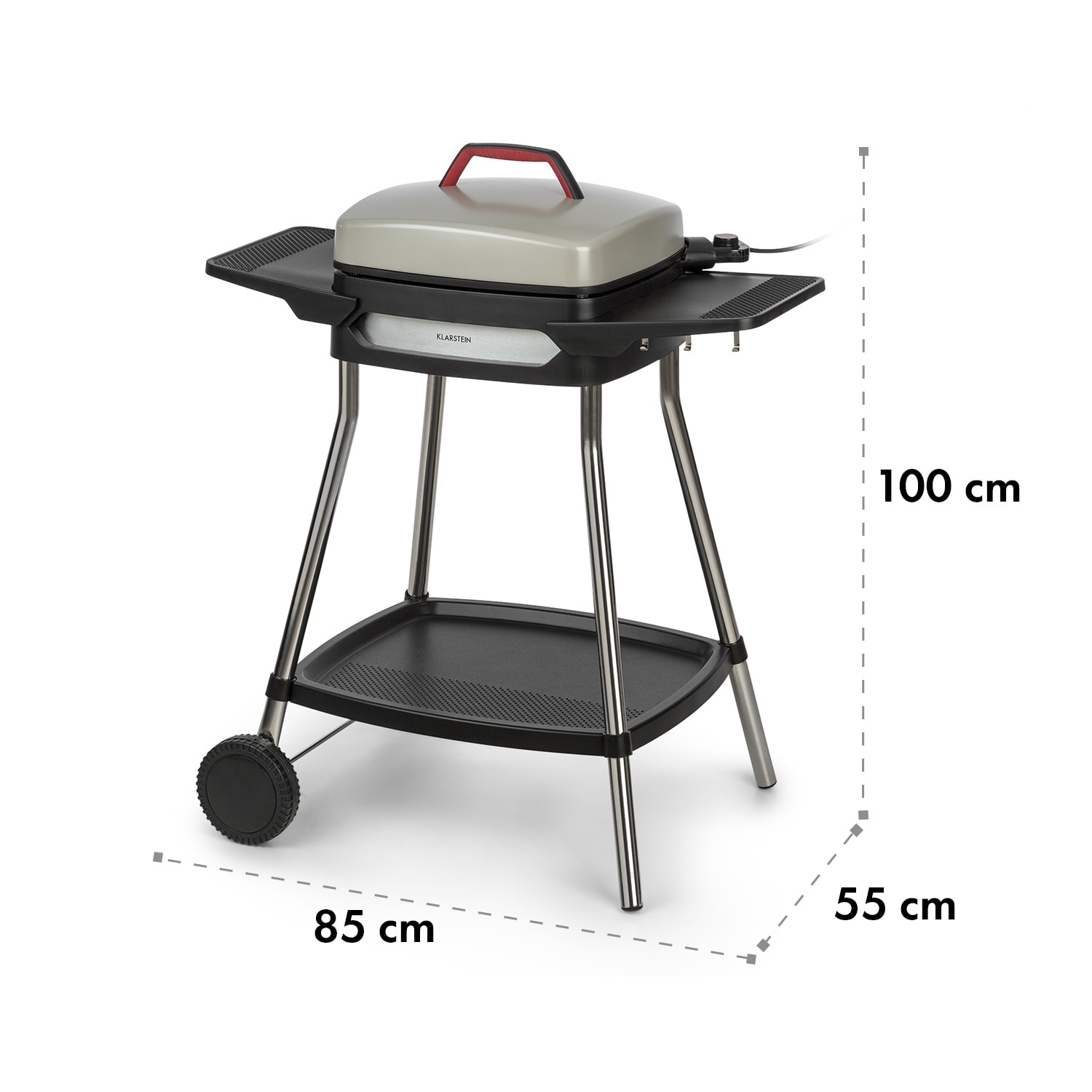 Gatsby Parrilla eléctrica de 2000W Superficie antiadherente Beige/Negra Arena