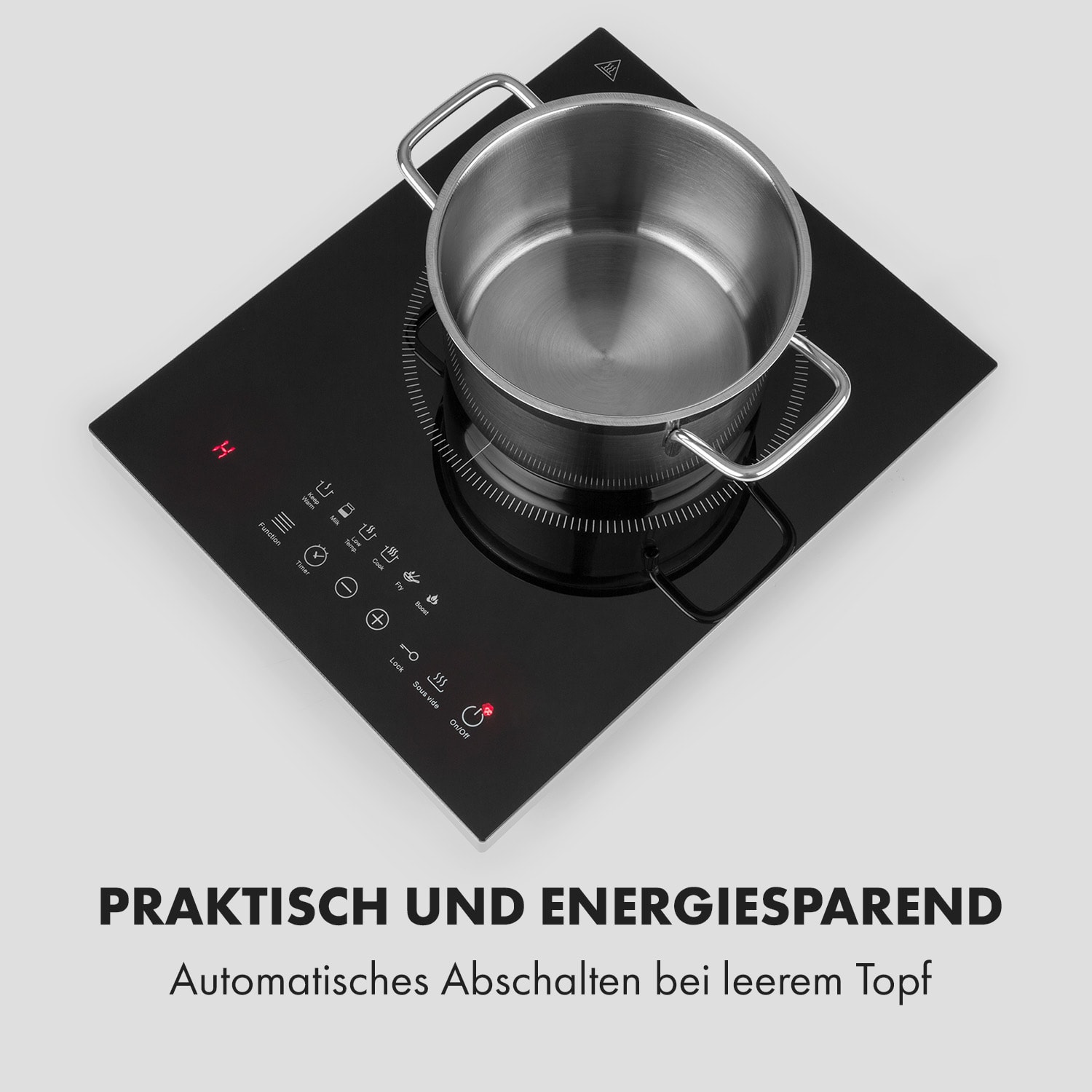 Cook n Roll Induktionskochfeld 2000W Timer 10 Stufen Bratenthermometer 