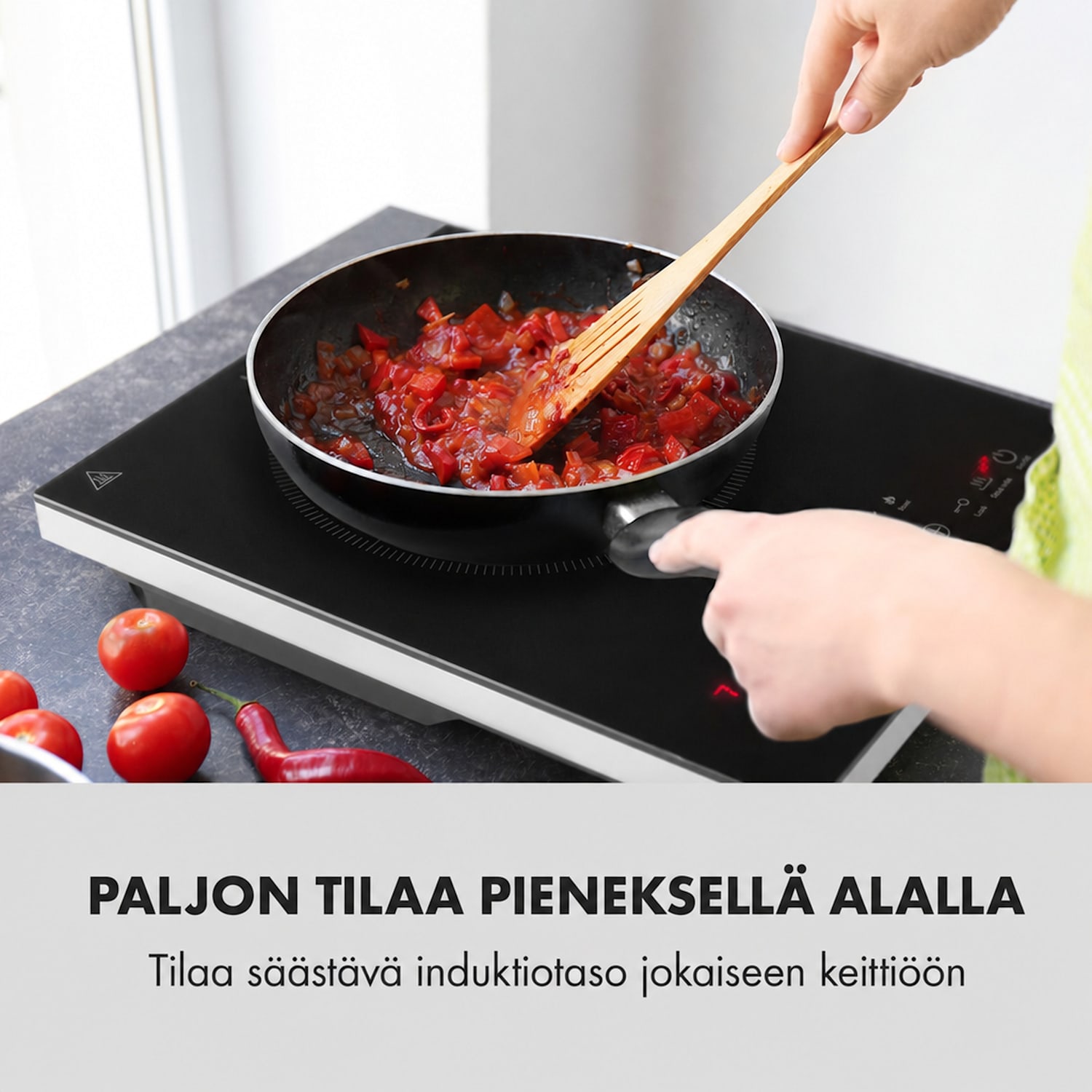 Cook n Roll -induktioliesi 2000 W 3 h ajastin 10 tehotasoa musta 