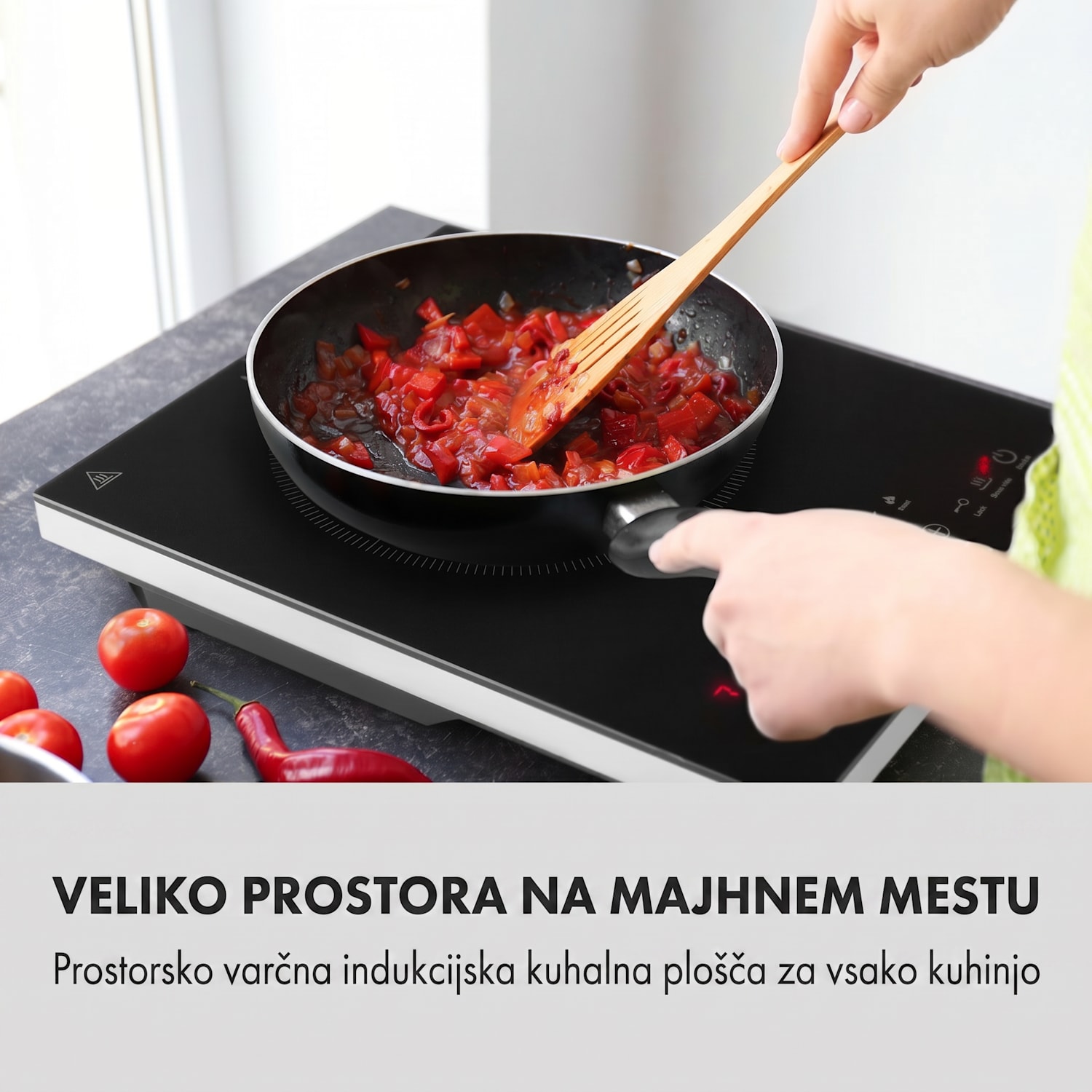 Cook n Roll, indukcijska kuhalna plošča, 2000 W, 3 h časovnik, 10 stopenjska, črna 