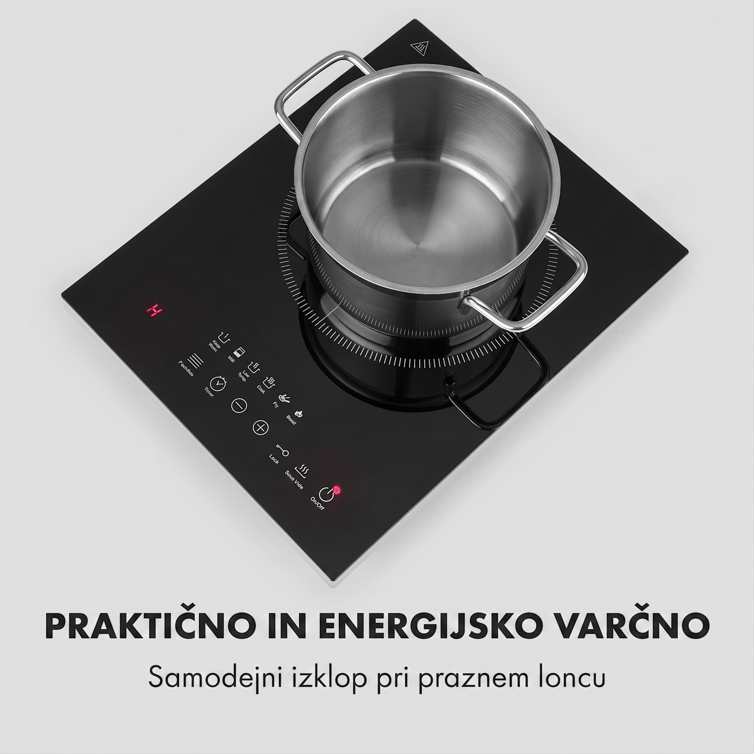 Cook n Roll, indukcijska kuhalna plošča, 2000 W, 3 h časovnik, 10 stopenjska, črna 