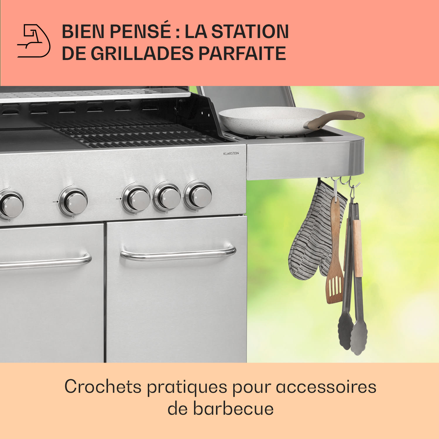 Valkyrie gasbarbecue 4 x 3,5 kW + 3,15 kW brander 74 x 44 cm grill kijkvenster rvs 