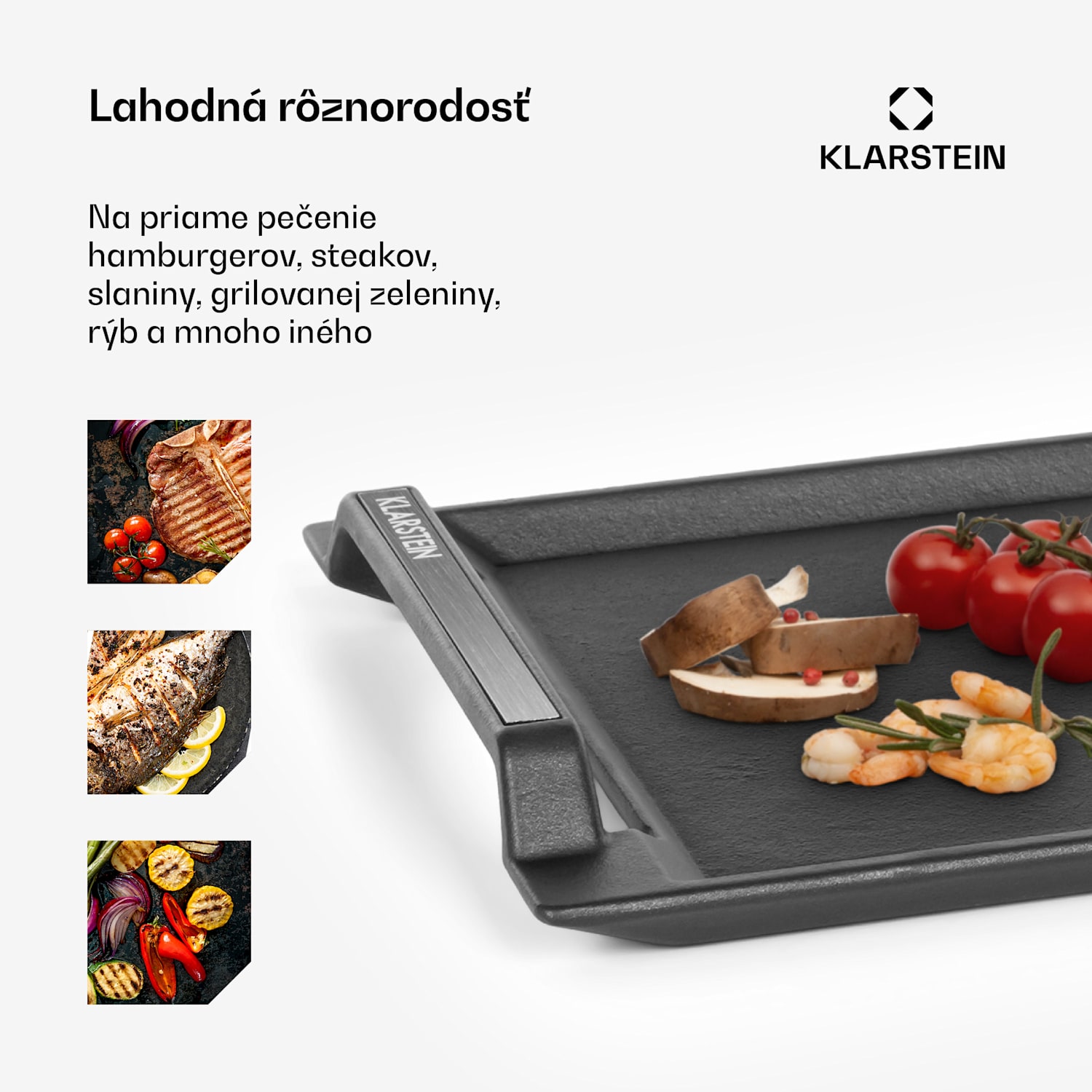 Delicatessa Grill Pan, grilovacia platňa, príslušenstvo k indukčnej varnej doske, čierna 