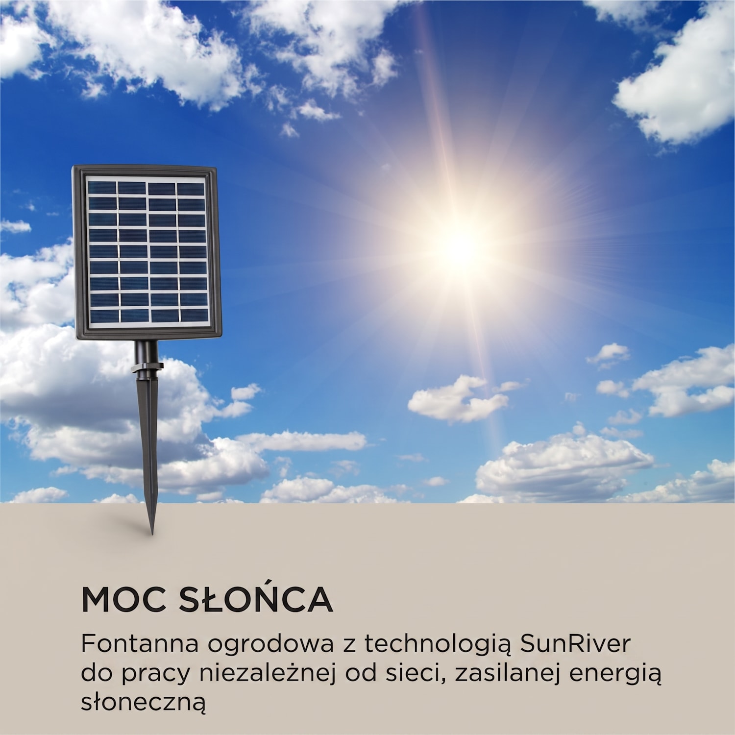 Messina, fontanna kaskadowa, fontanna solarna, fontanna ogrodowa, 4 poziomy, akumulator 