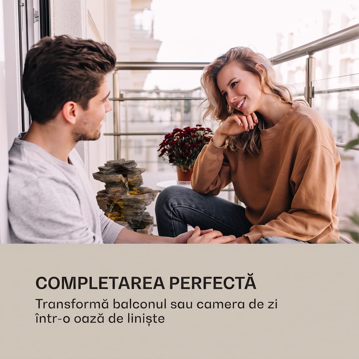 Messina, fontană cascadă, fontană solară, fontană de grădină, 4 niveluri, baterie 